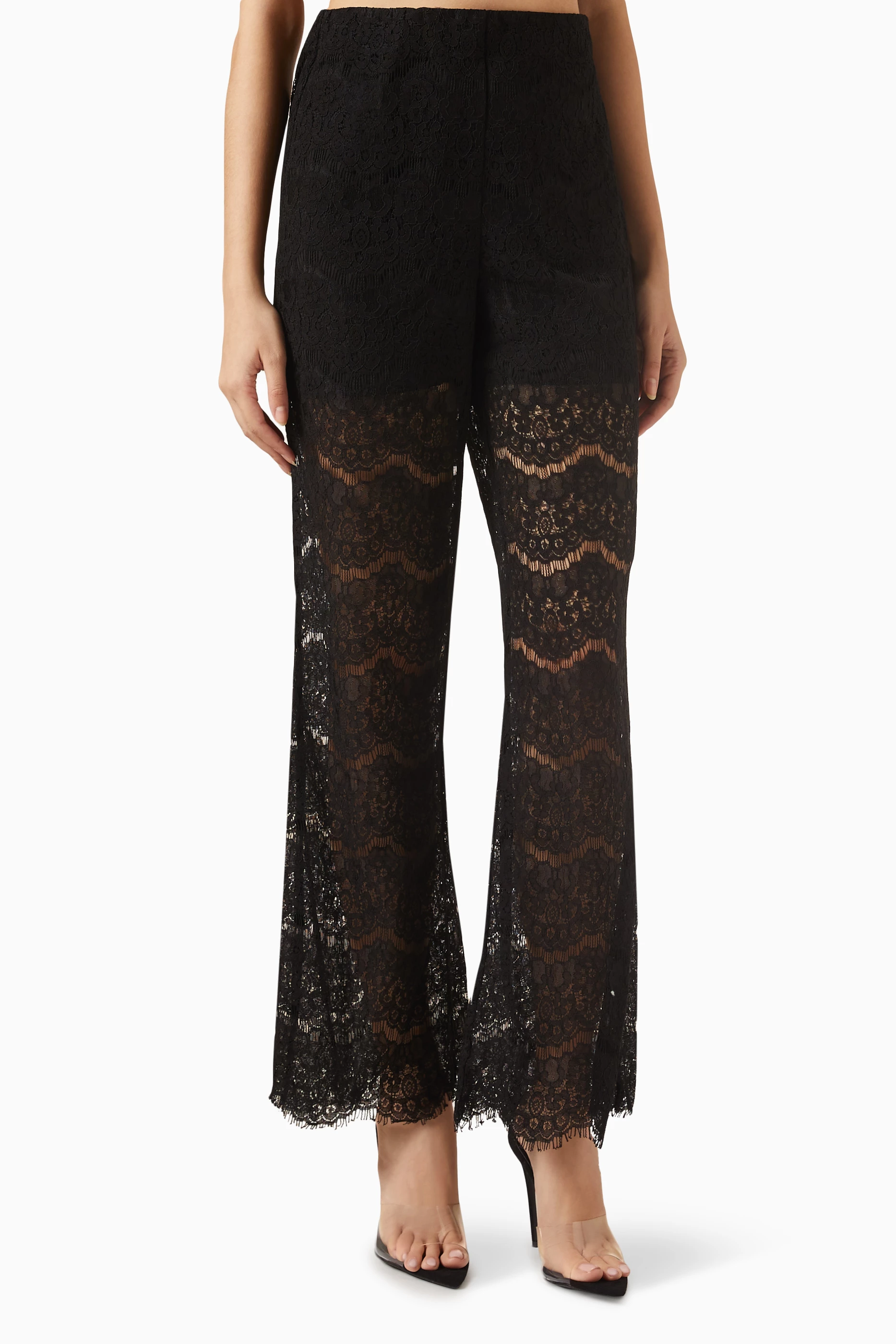 Pants with lace clearance