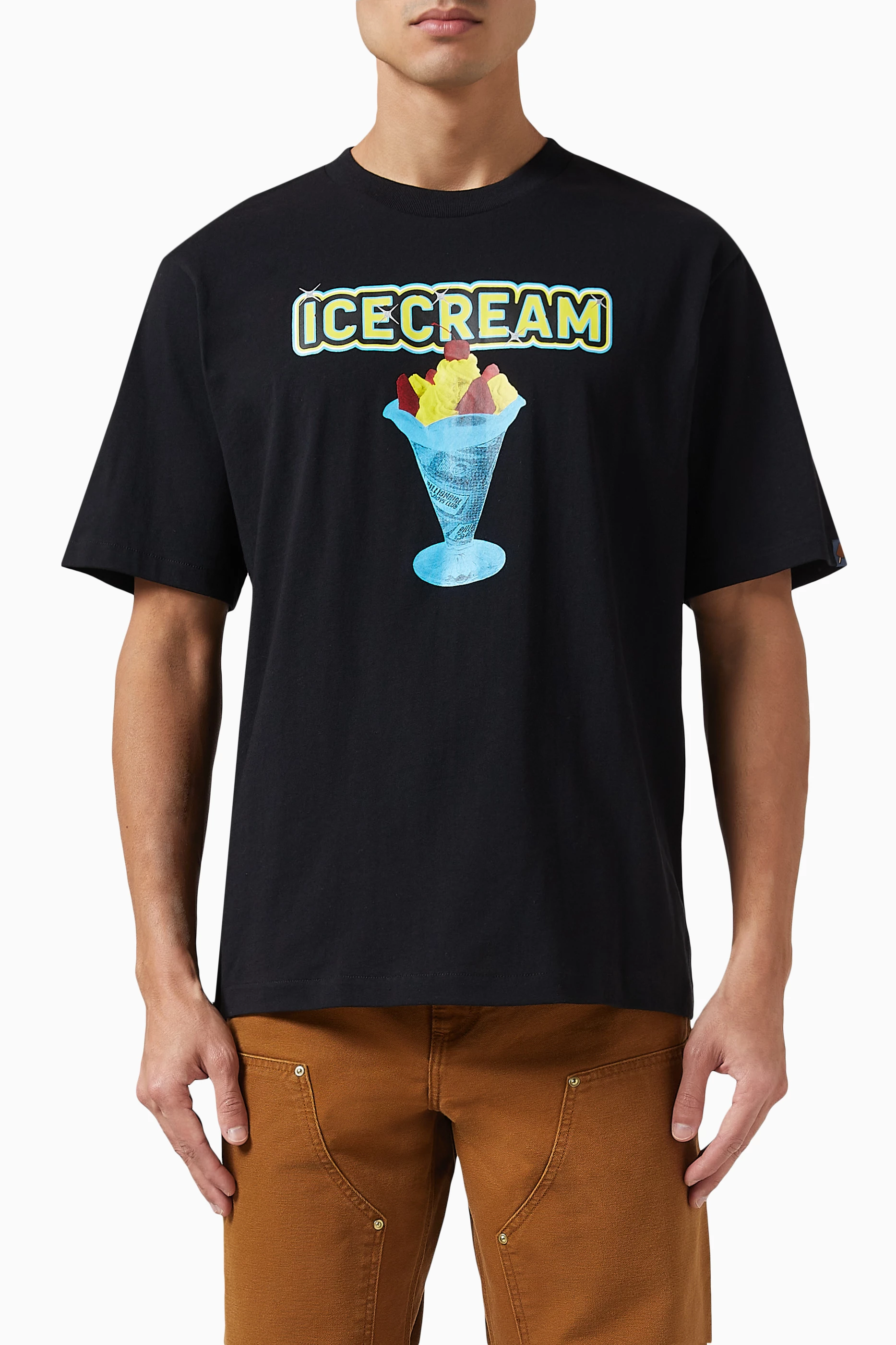 Ice cream shop man shirt
