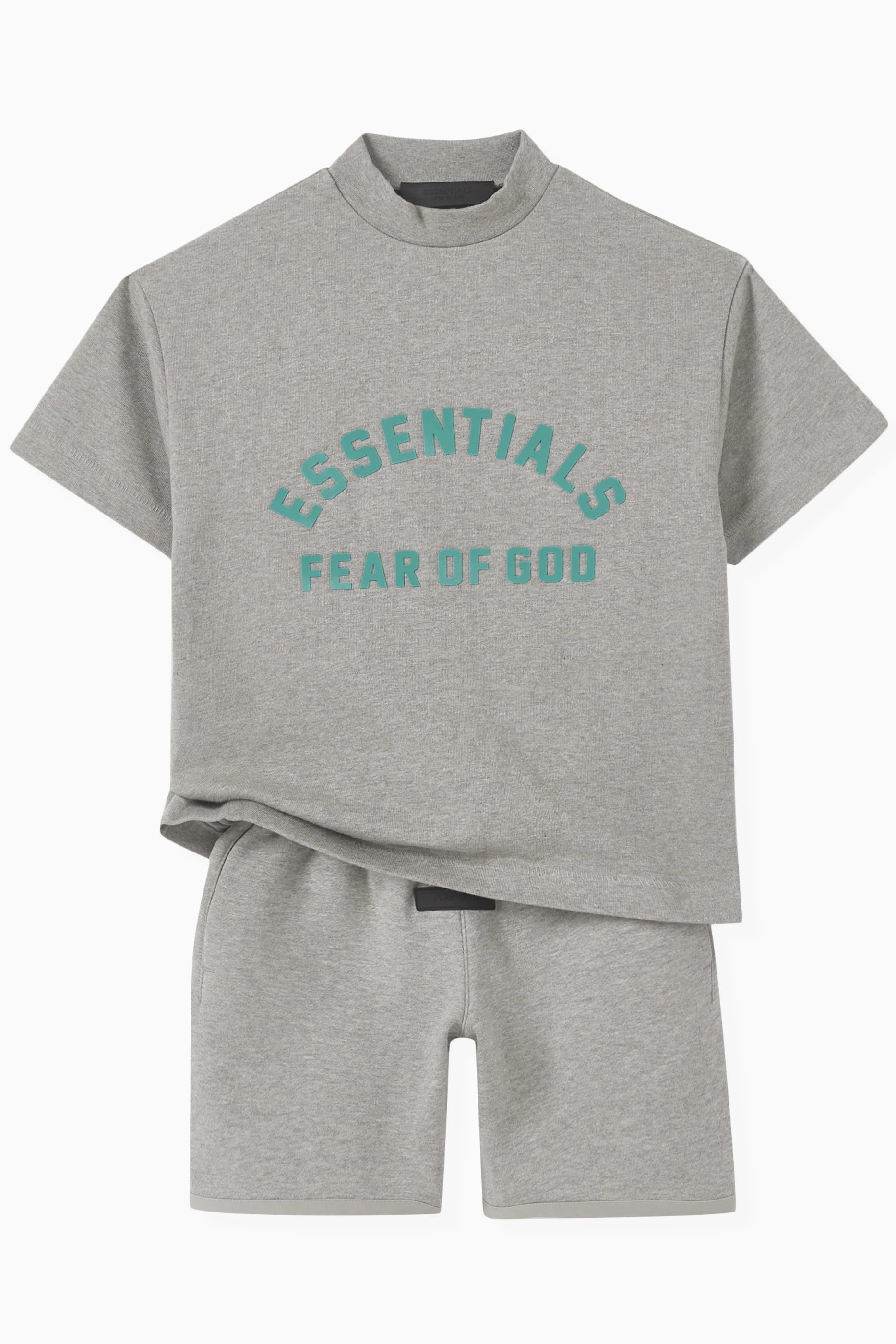 FEAR OF GOD ESSENTIALS KIDS grey Cotton Logo T-Shirt (2-16 Years)