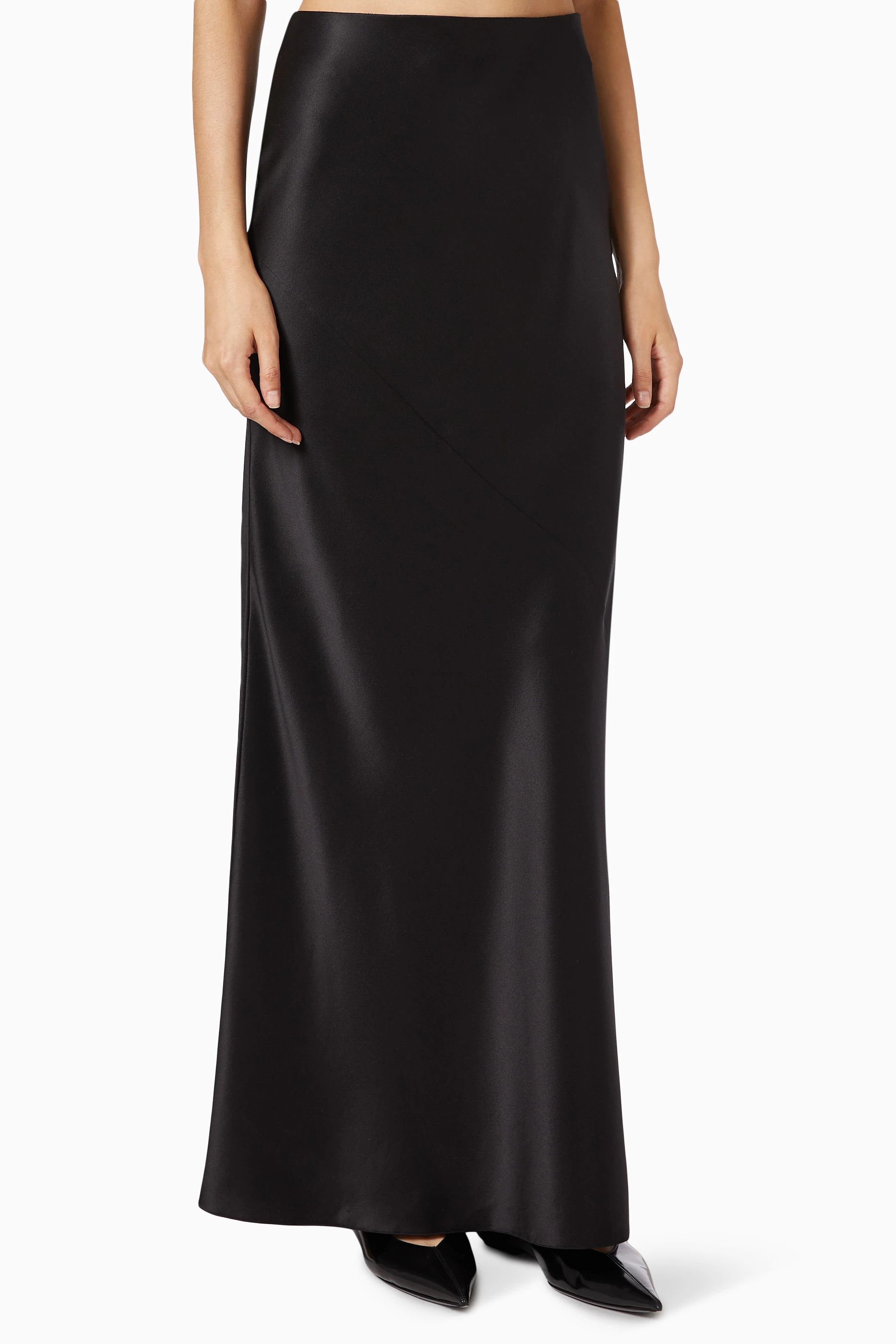 Silk maxi shop skirt
