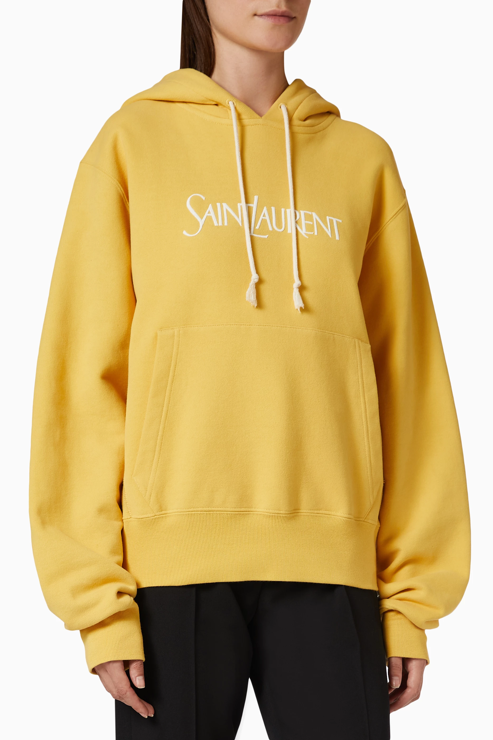Mustard hoodie dress top