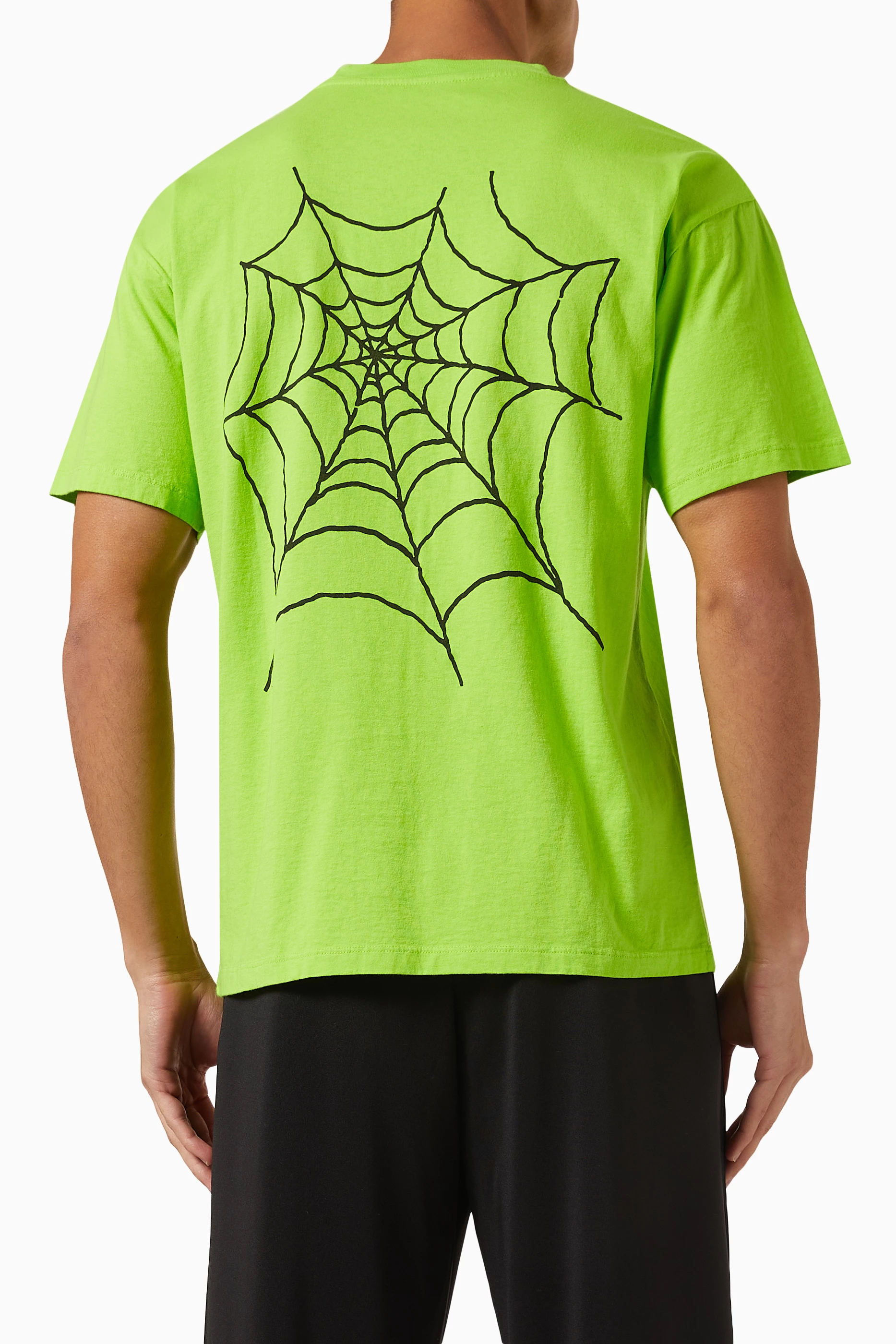 Buy Aries Green Fluoro Silas Spider SS T-shirt in Cotton-jersey for Men in  UAE