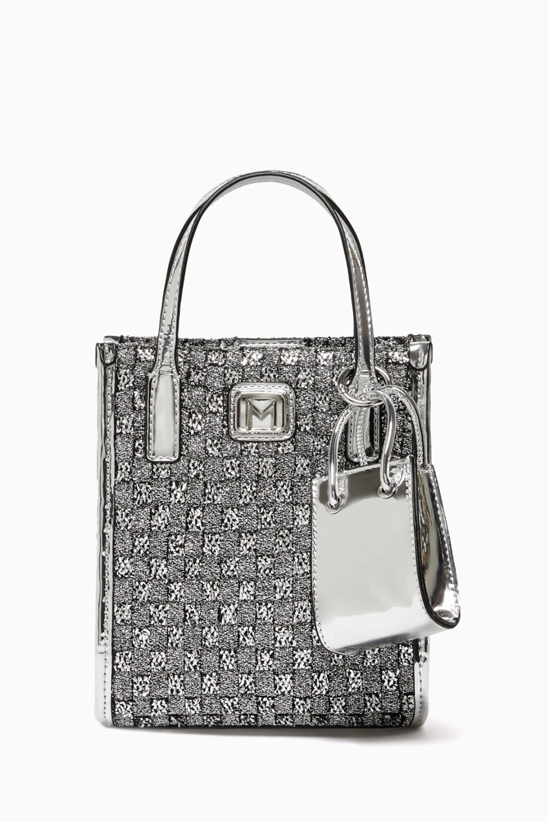 Buy Marella Silver Small Logol Bag in Lam Fabric for Women in UAE