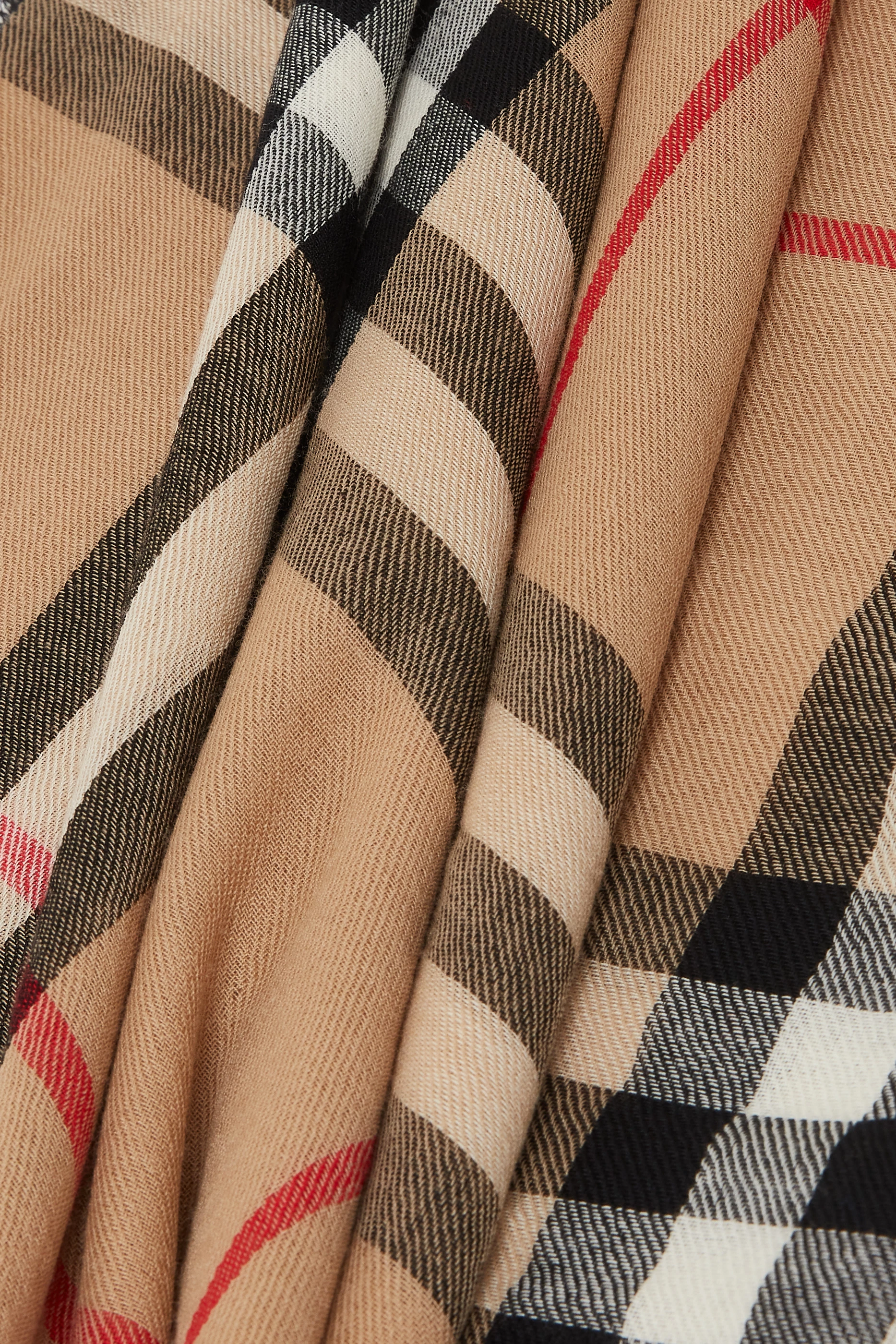 Cream burberry scarf on sale