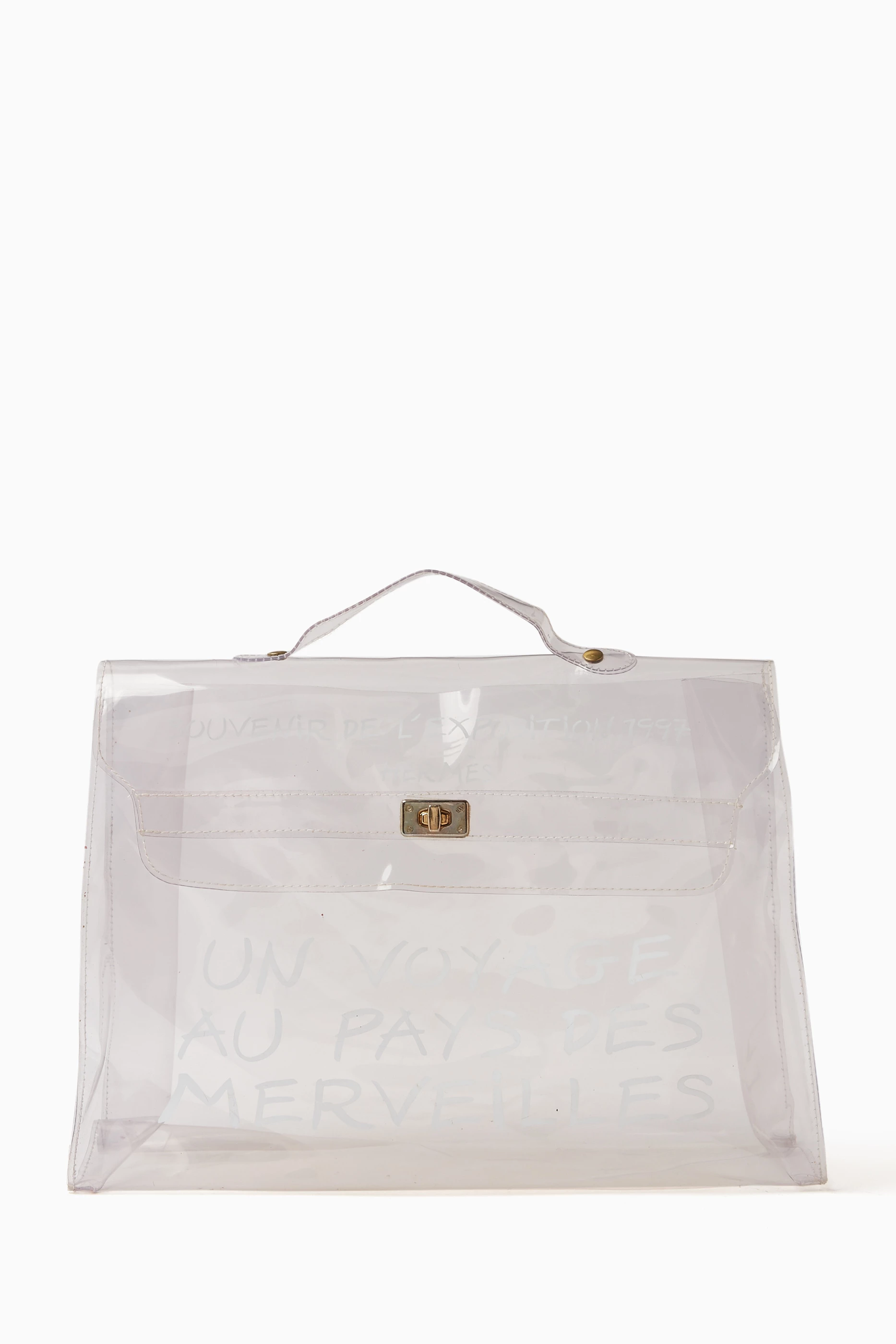 Hermes clear vinyl 2025 kelly bag replica