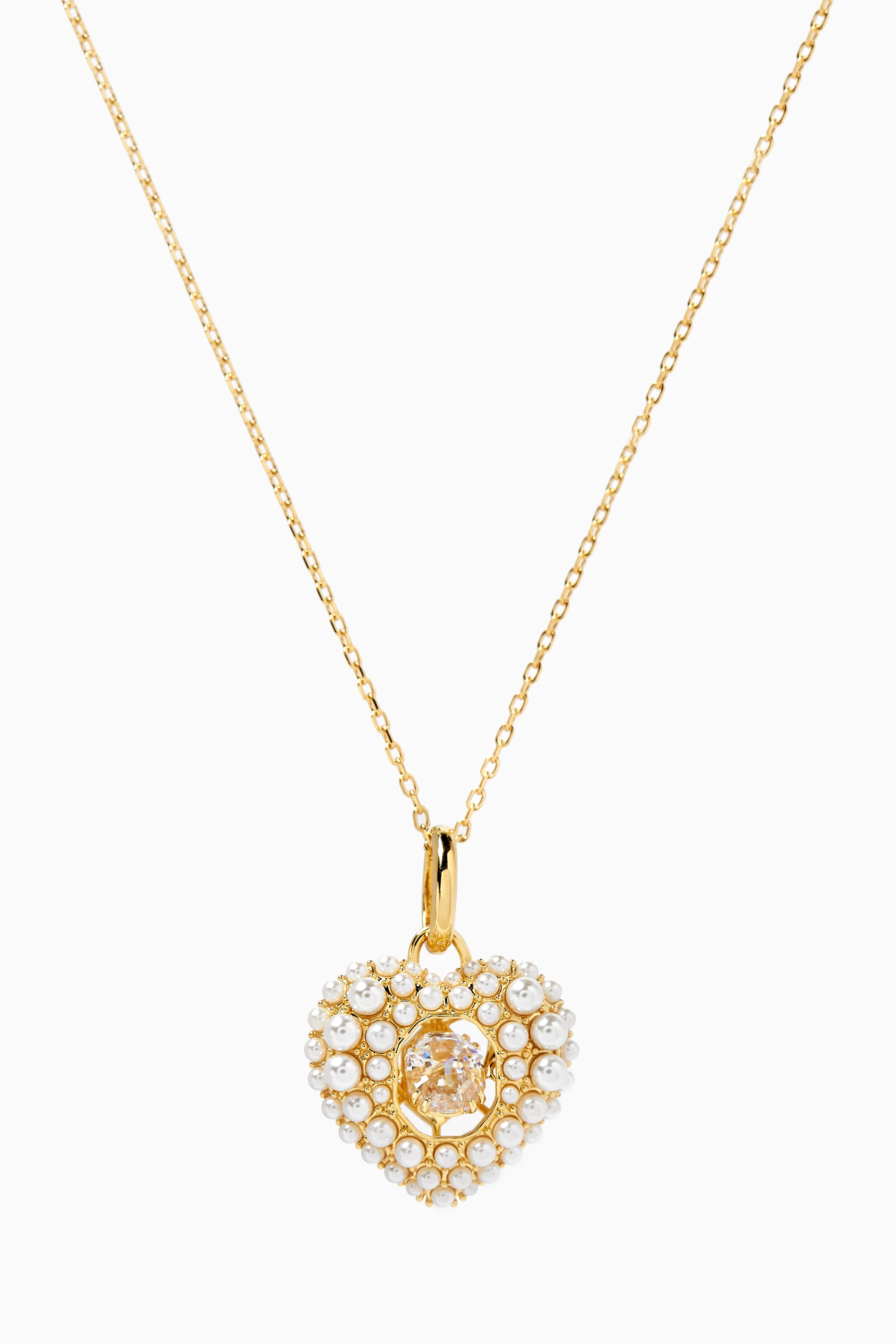 Buy Swarovski Gold Hyperbola Heart Pendant Necklace in Gold plated