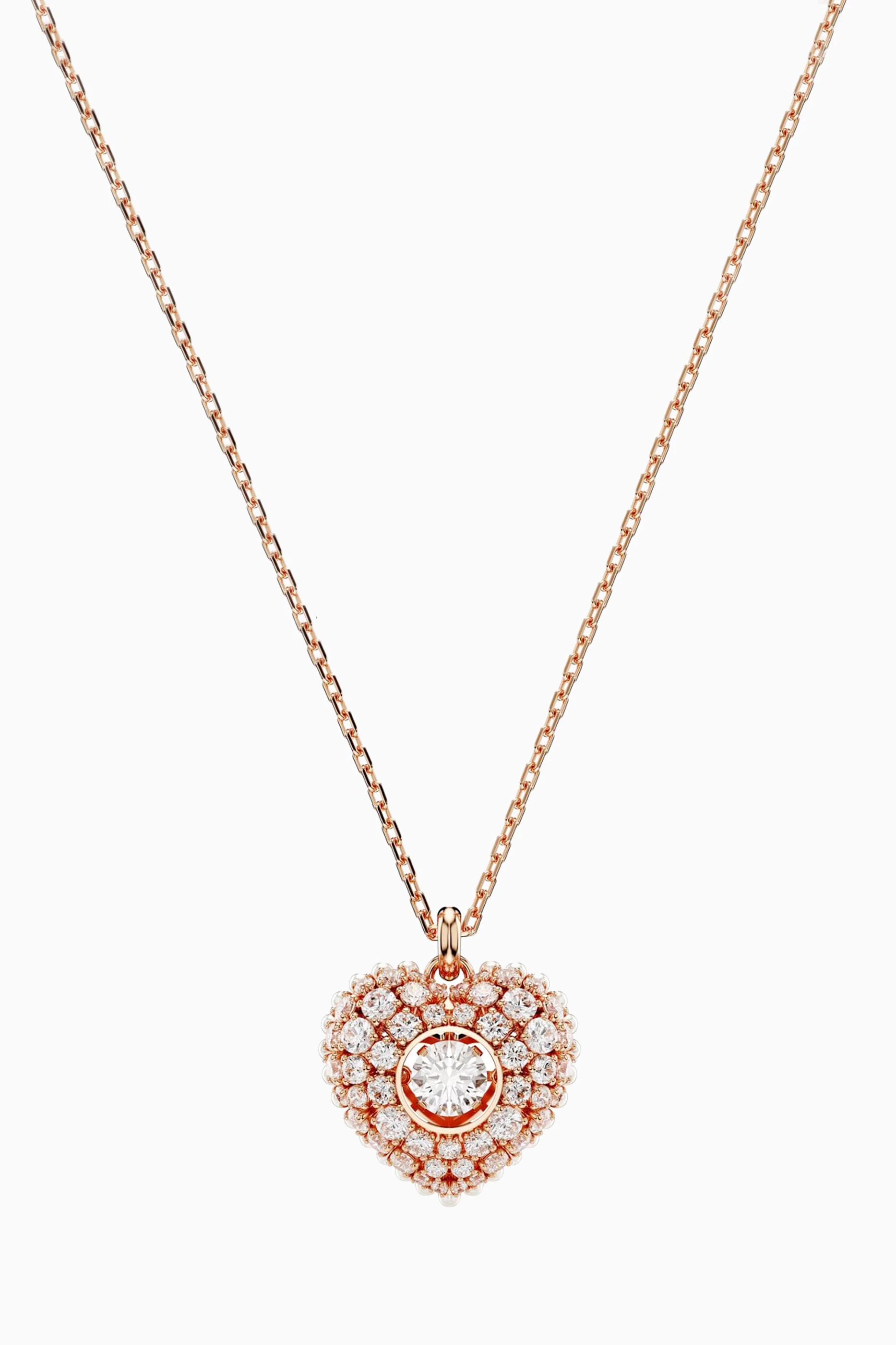 Heart rose cheap gold necklaces