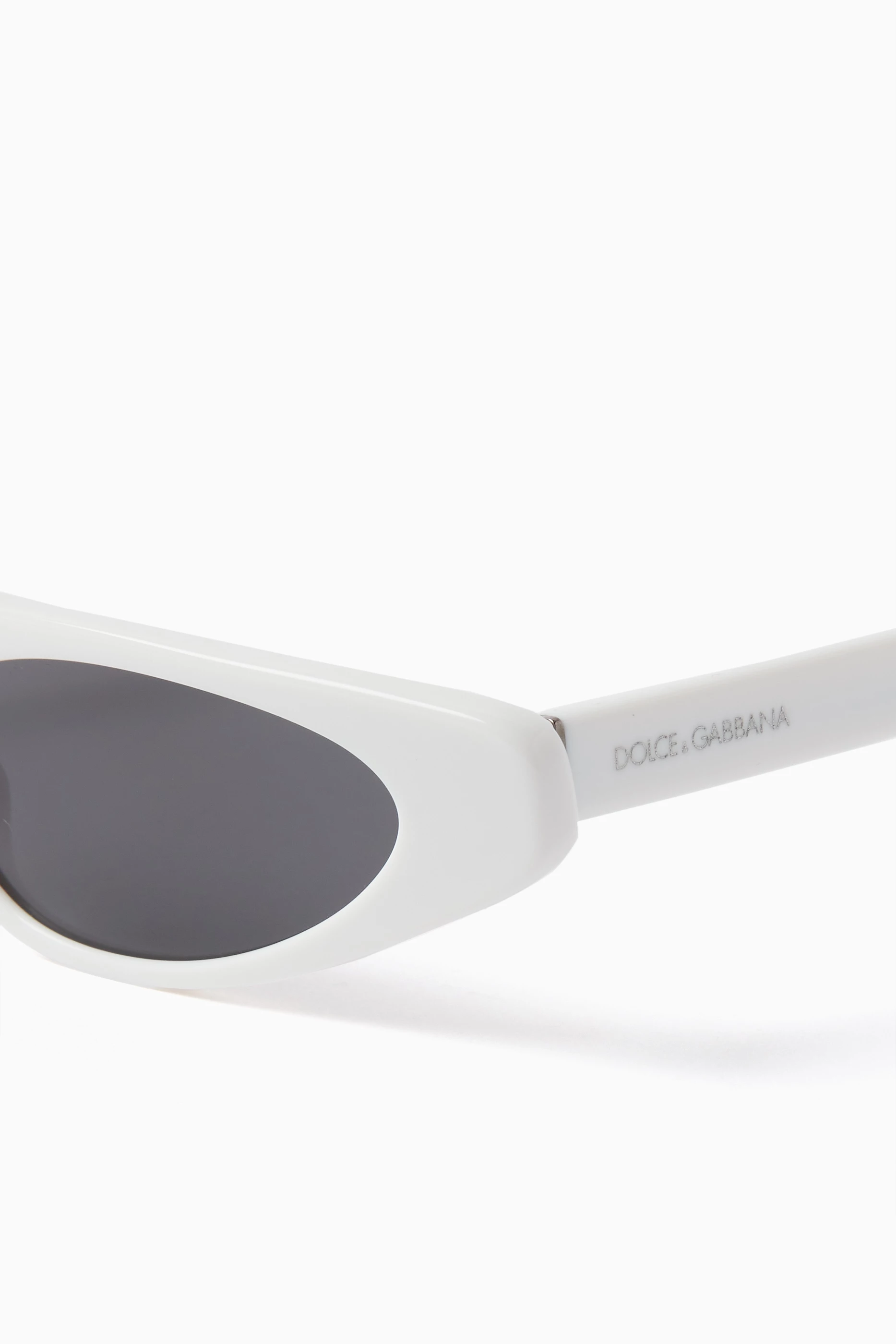 Buy Dolce Gabbana White Re Edition DNA Narrow Sunglasses in