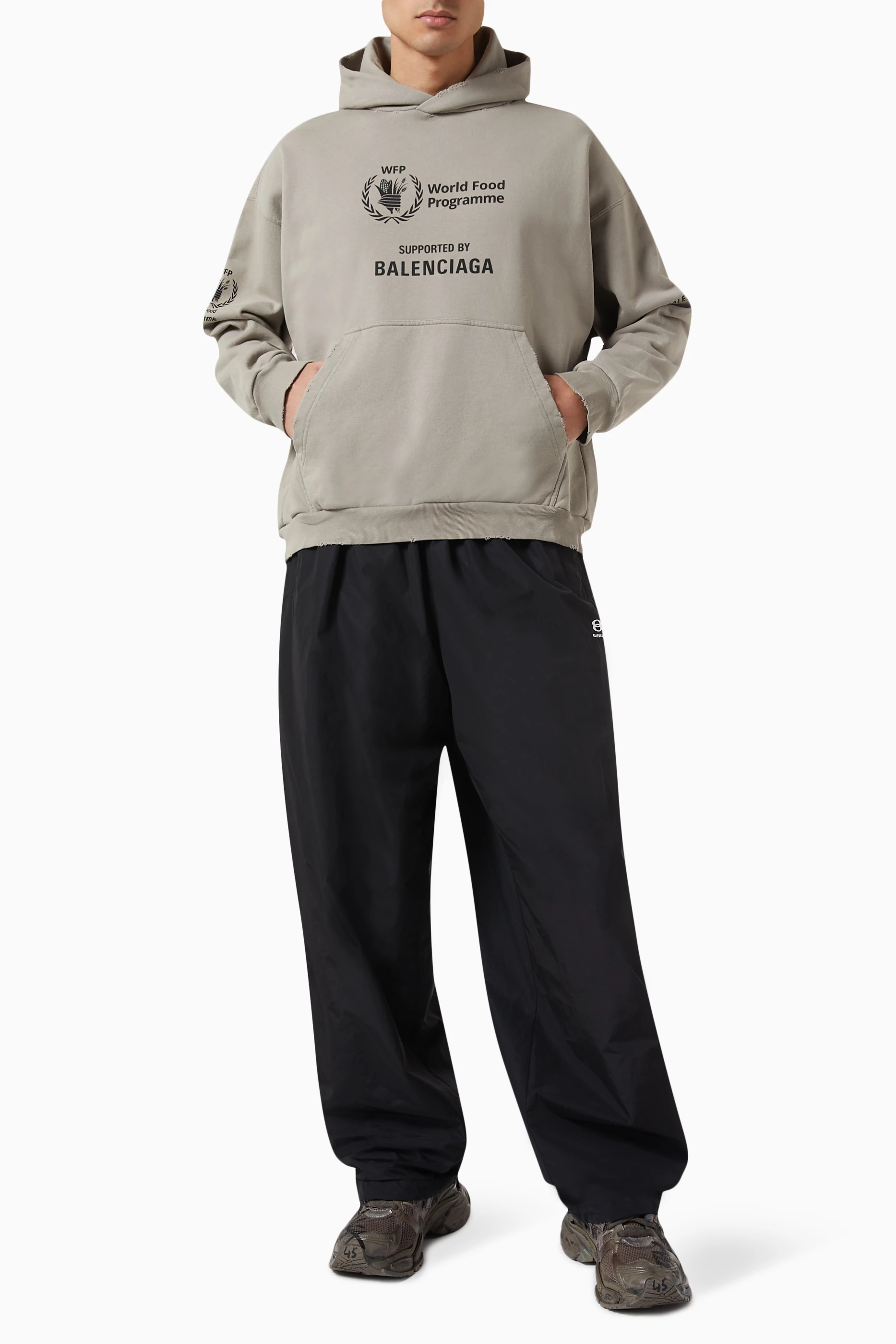 Balenciaga hoodie womens hot sale brown