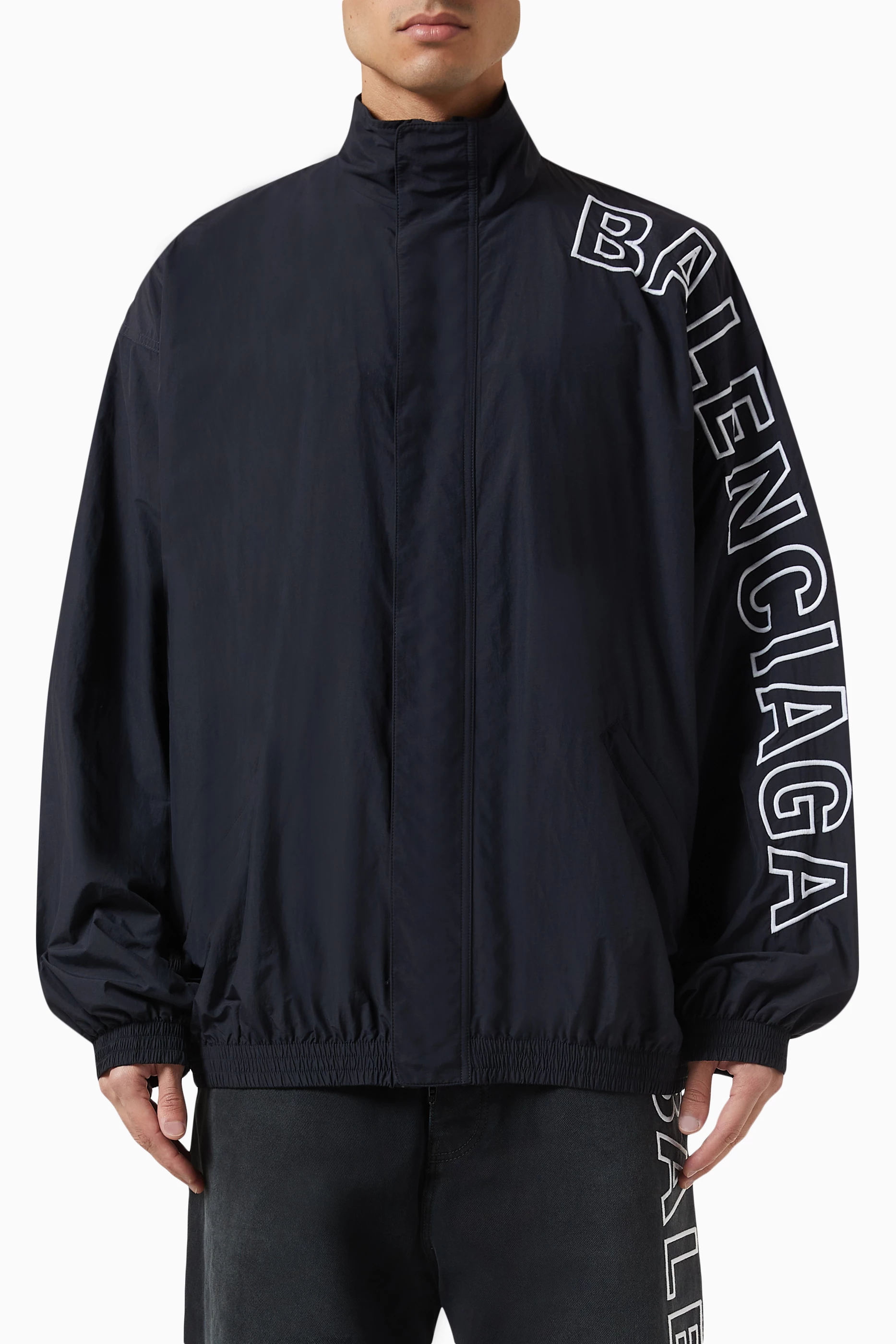 Black balenciaga jacket hot sale