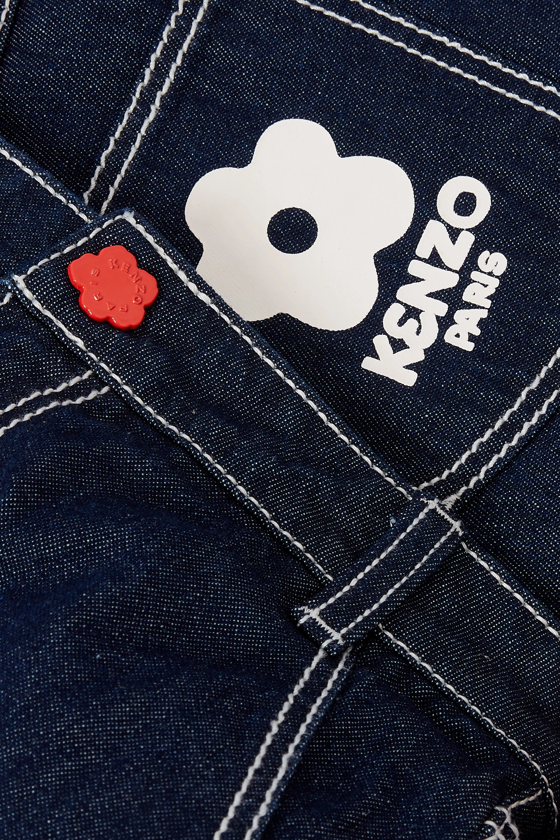 Buy KENZO KIDS Blue Sailor Boke Flower Jeans in Denim for Girls in UAE Ounass