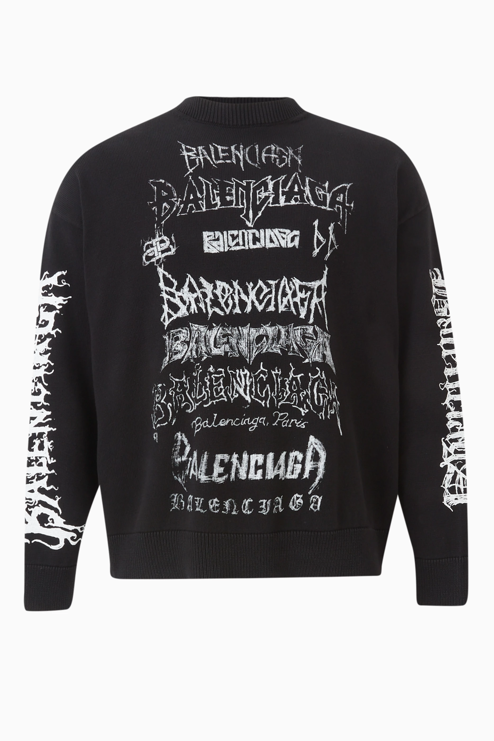 Buy Balenciaga Black DIY Metal Sweater in Cotton knit for UNISEX in UAE Ounass