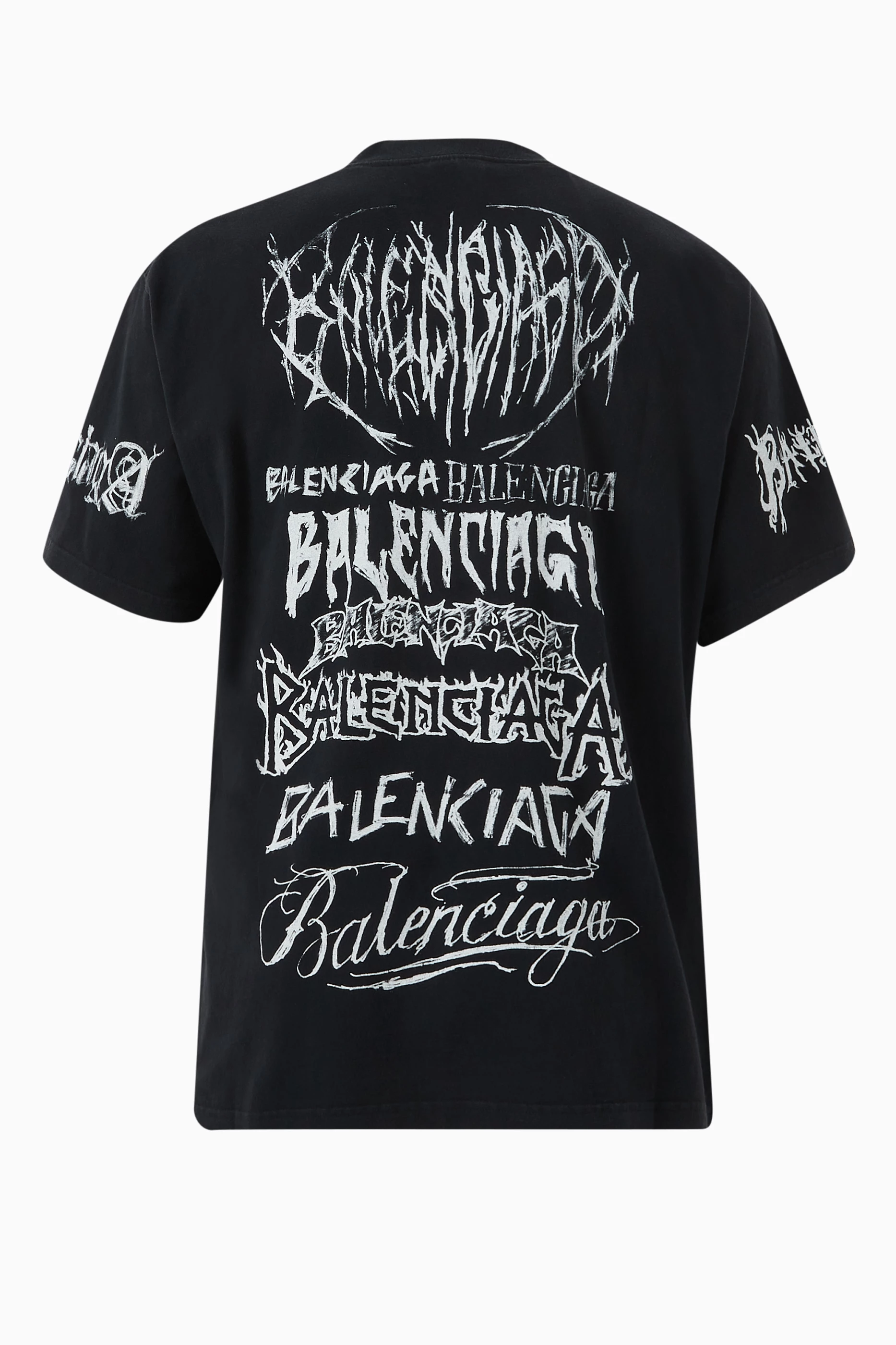 Balenciaga t shirt black and white sales