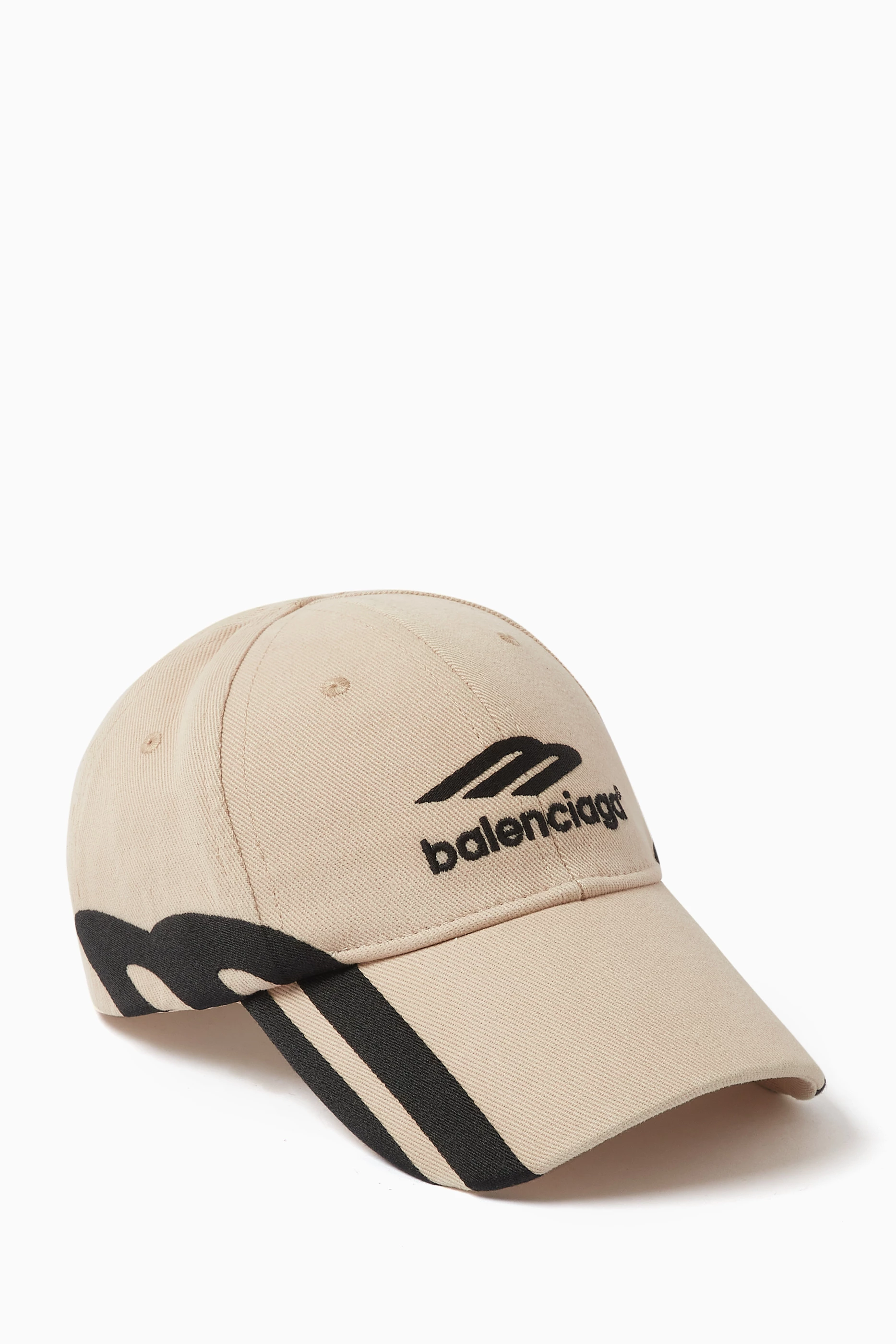 Buy Balenciaga Neutral 3B Sports Icon Cap in Cotton Drill for UNISEX in UAE Ounass