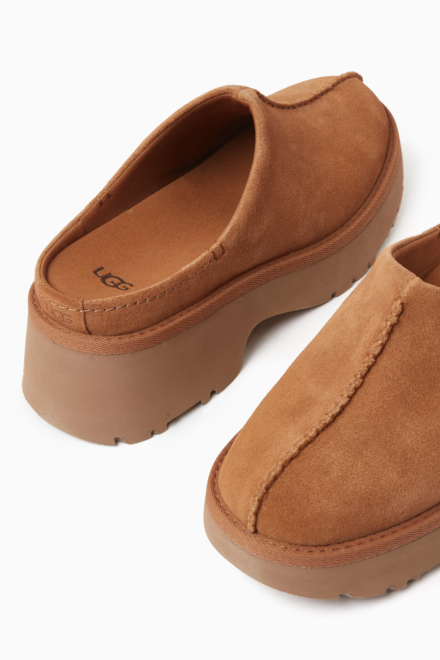 Buy UGG Brown Spring Cottage Clogs in Suede for Women in UAE Ounass