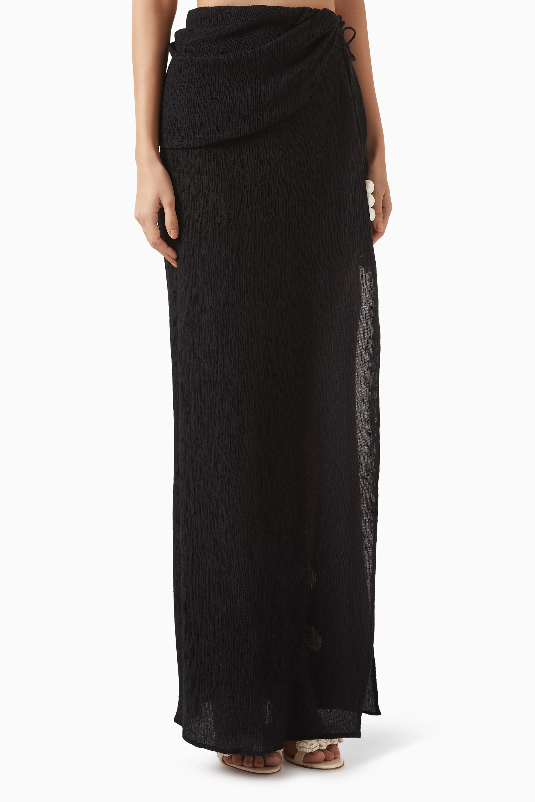 Black maxi skirt with 2 slits online