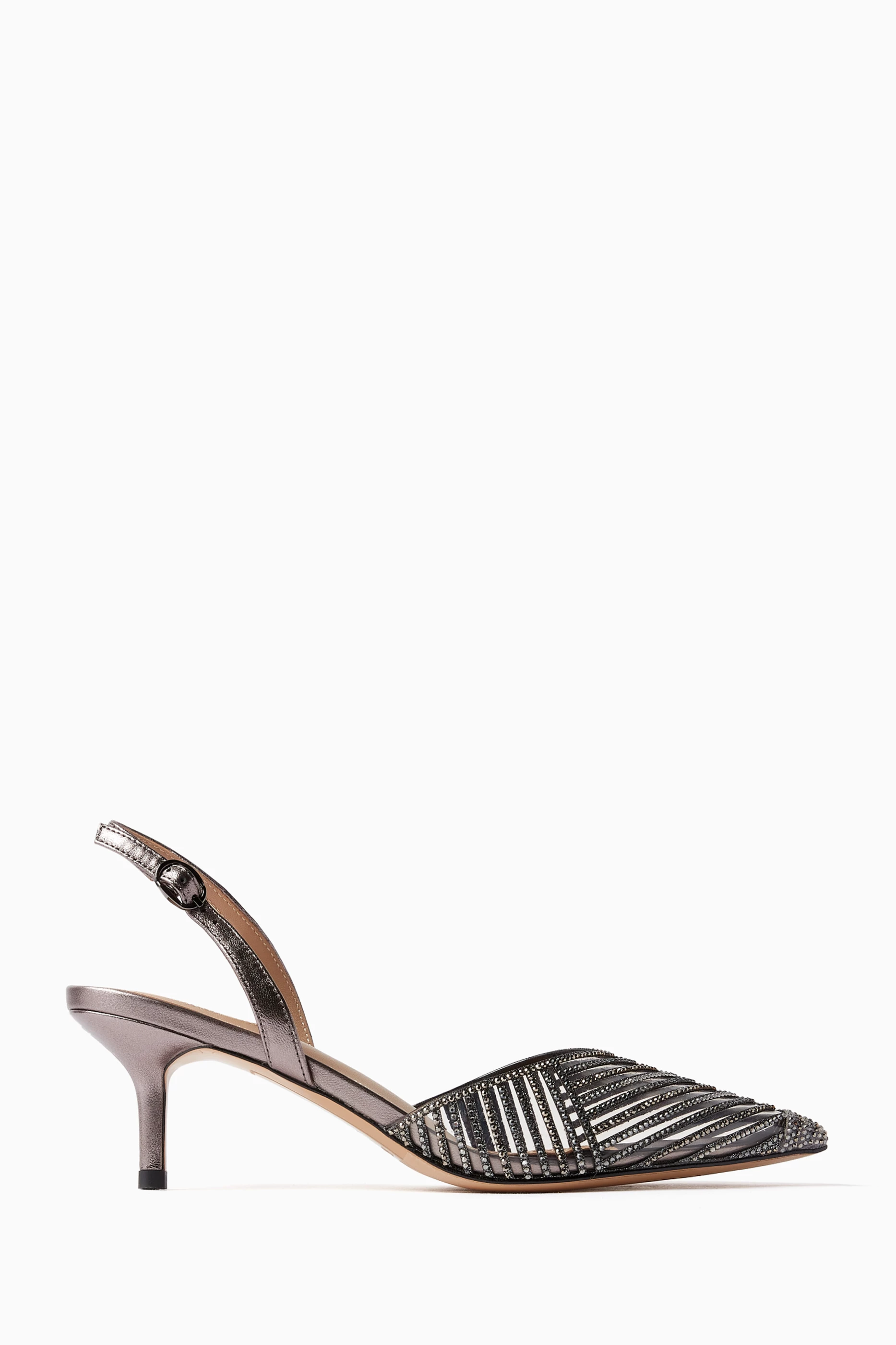 Grey sales slingback heels