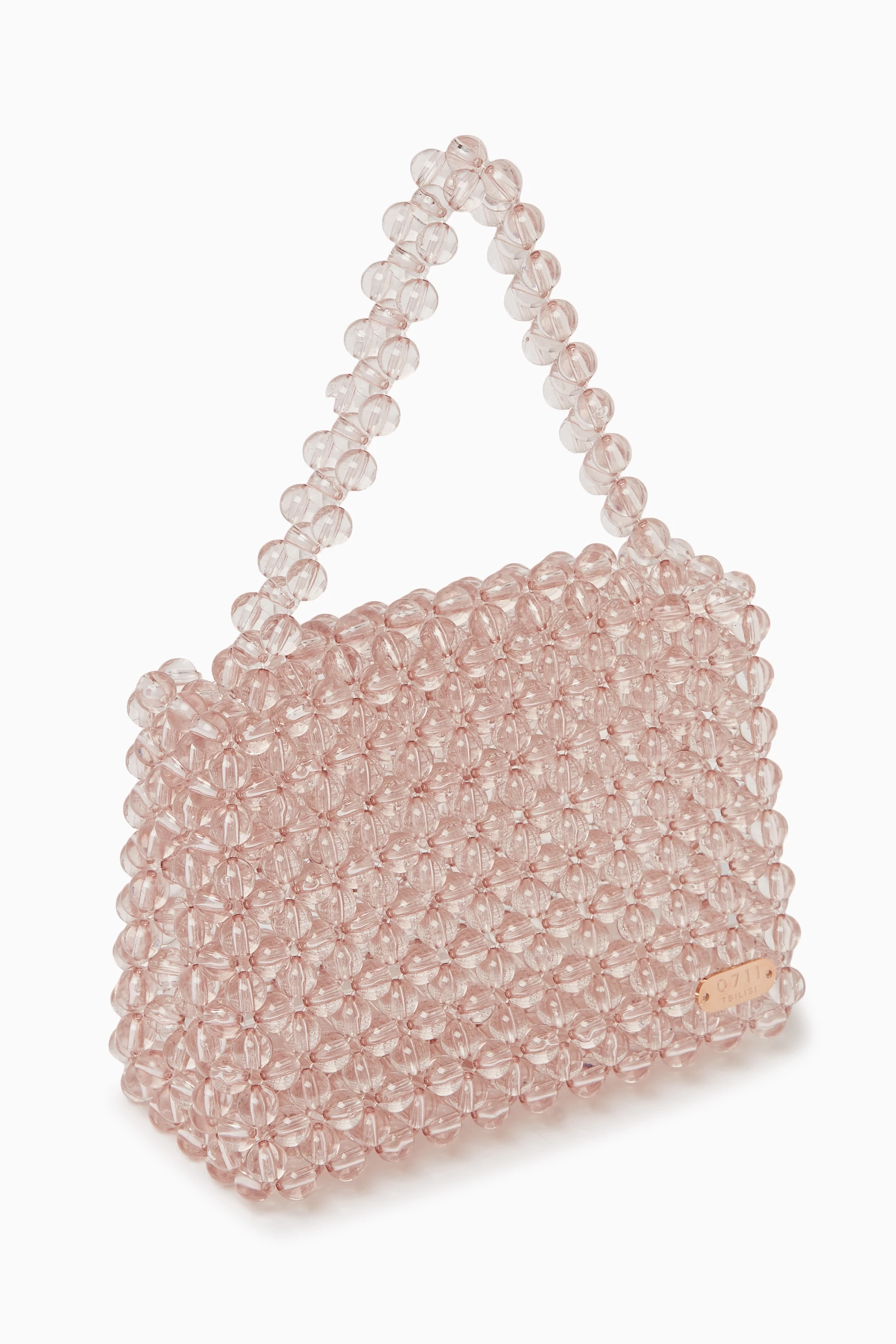 Buy 0711 Tbilisi Pink Mini Ani Tote Bag in Acrylic Beads for Women
