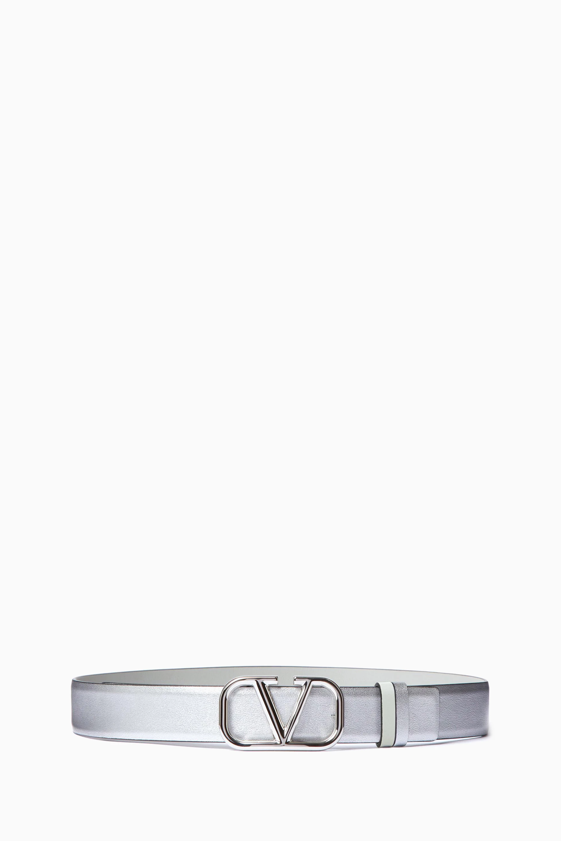 White valentino belt top