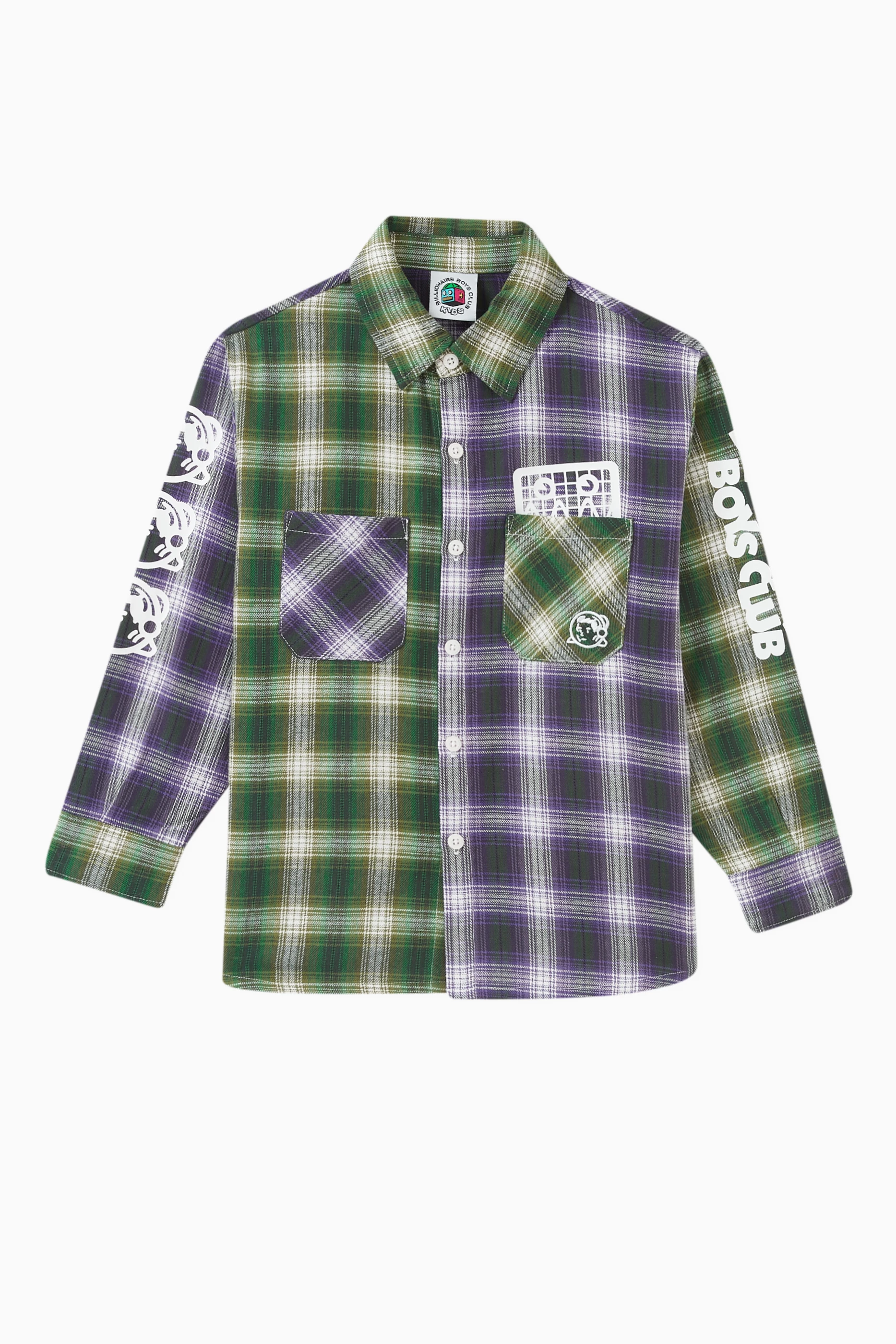 Purple checkered shirt cheap