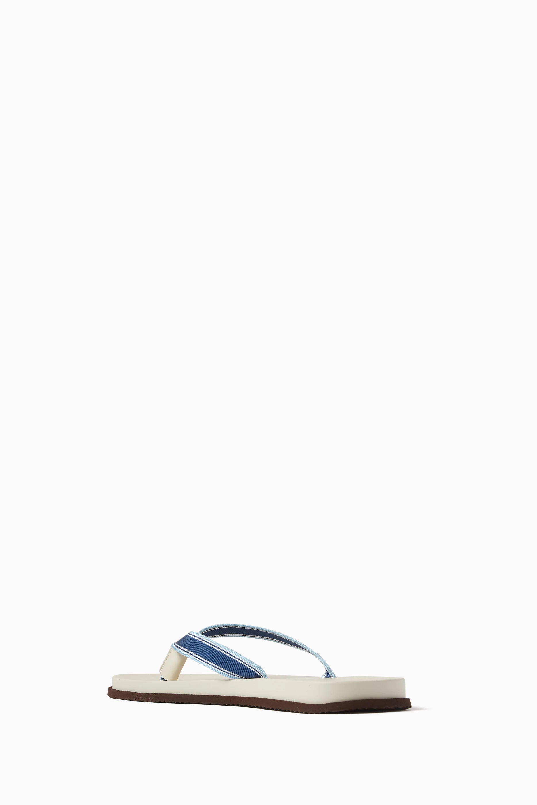 Blue and white hot sale striped flip flops