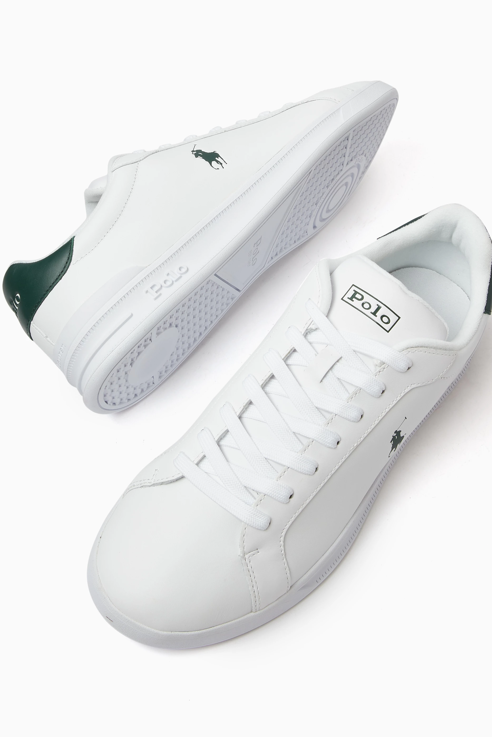 Ralph lauren leather best sale sneakers