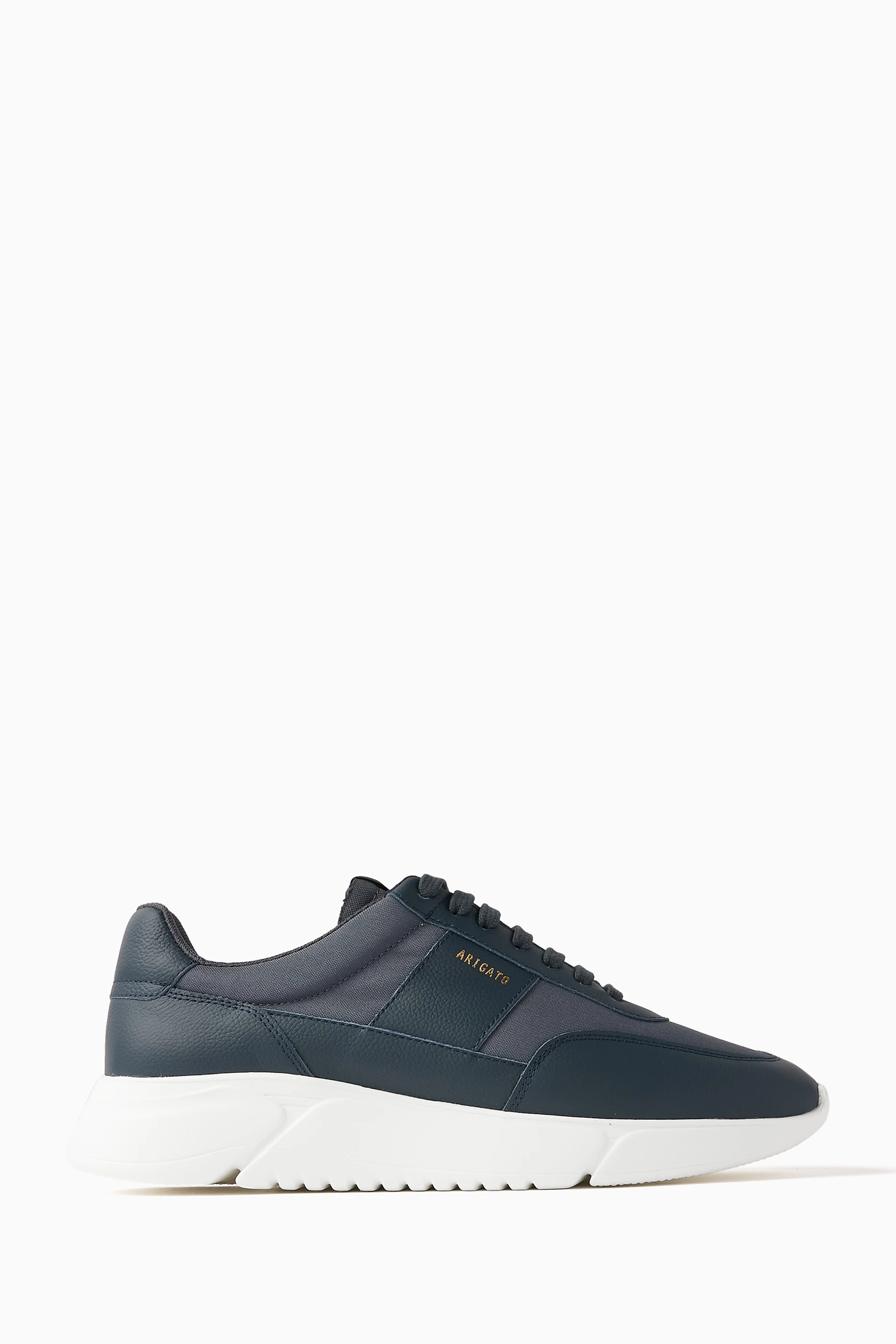 Buy Axel Arigato Blue Genesis Vintage Runner Sneakers in Leather