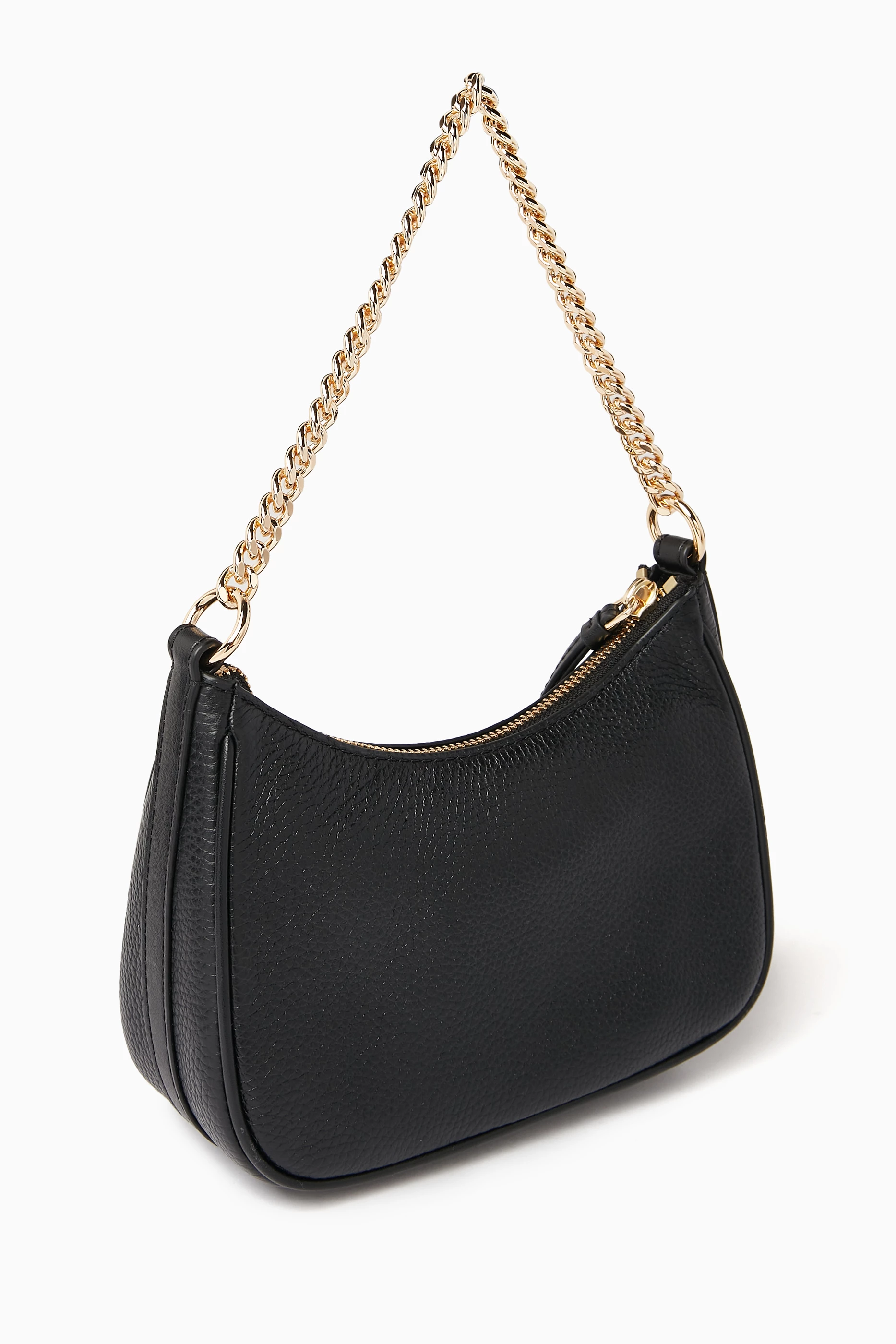 Buy Michael Kors Black Small Jet Set Charm Shoulder Bag in Pebbled