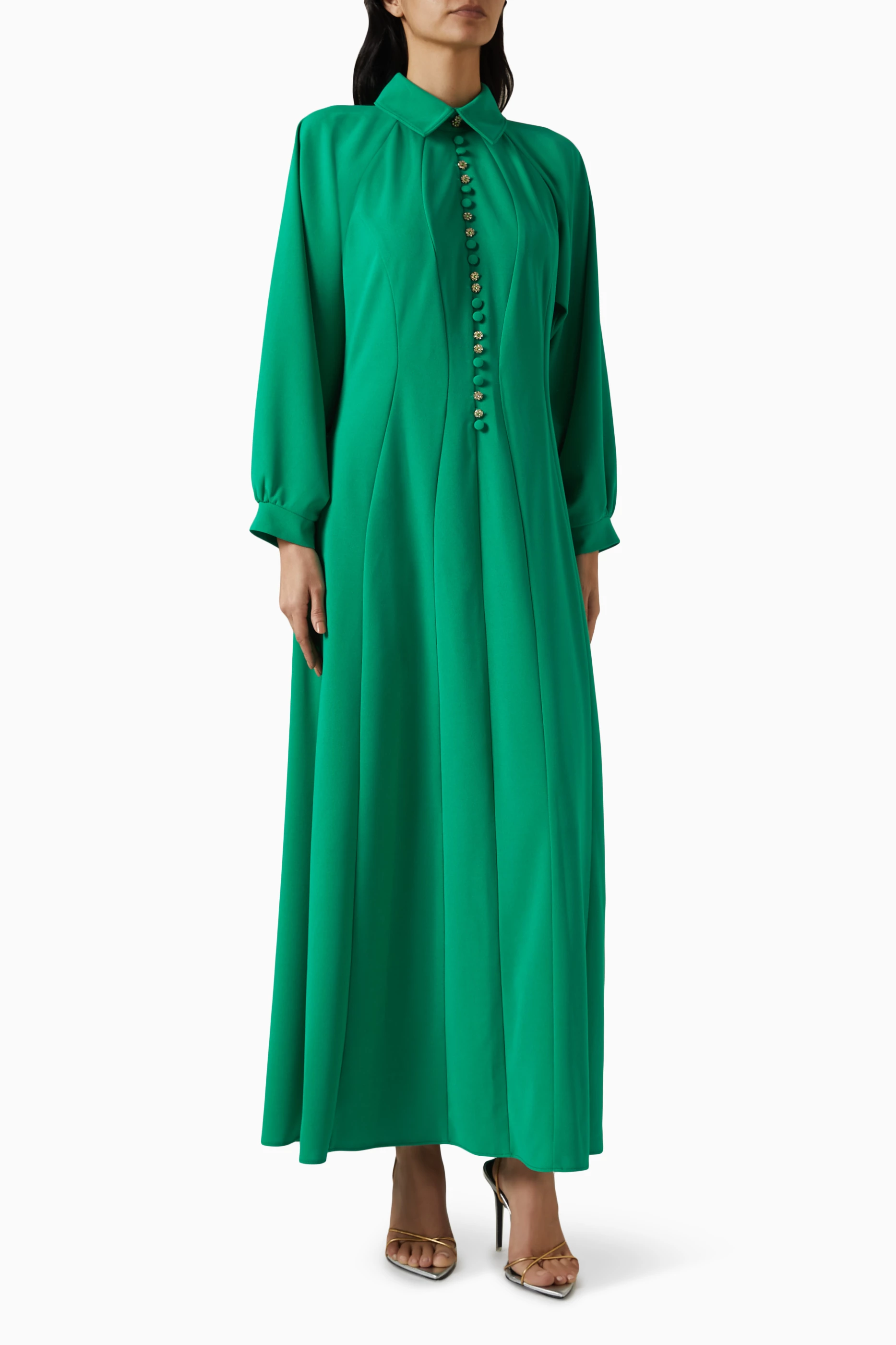 Green shirt maxi sales dress