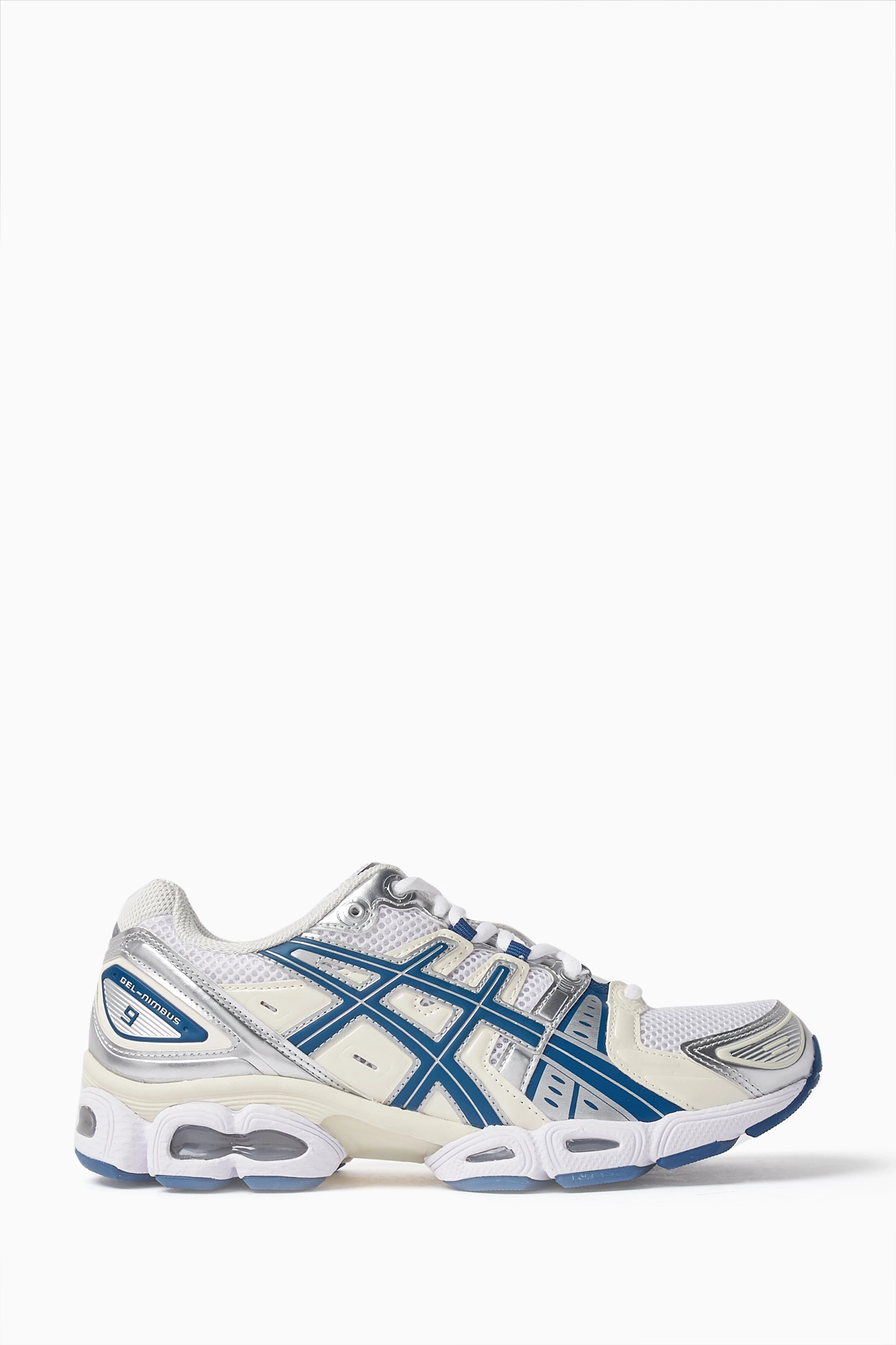 Buy Asics White Gel Nimbus 9 Sneakers in Mesh for Women in UAE
