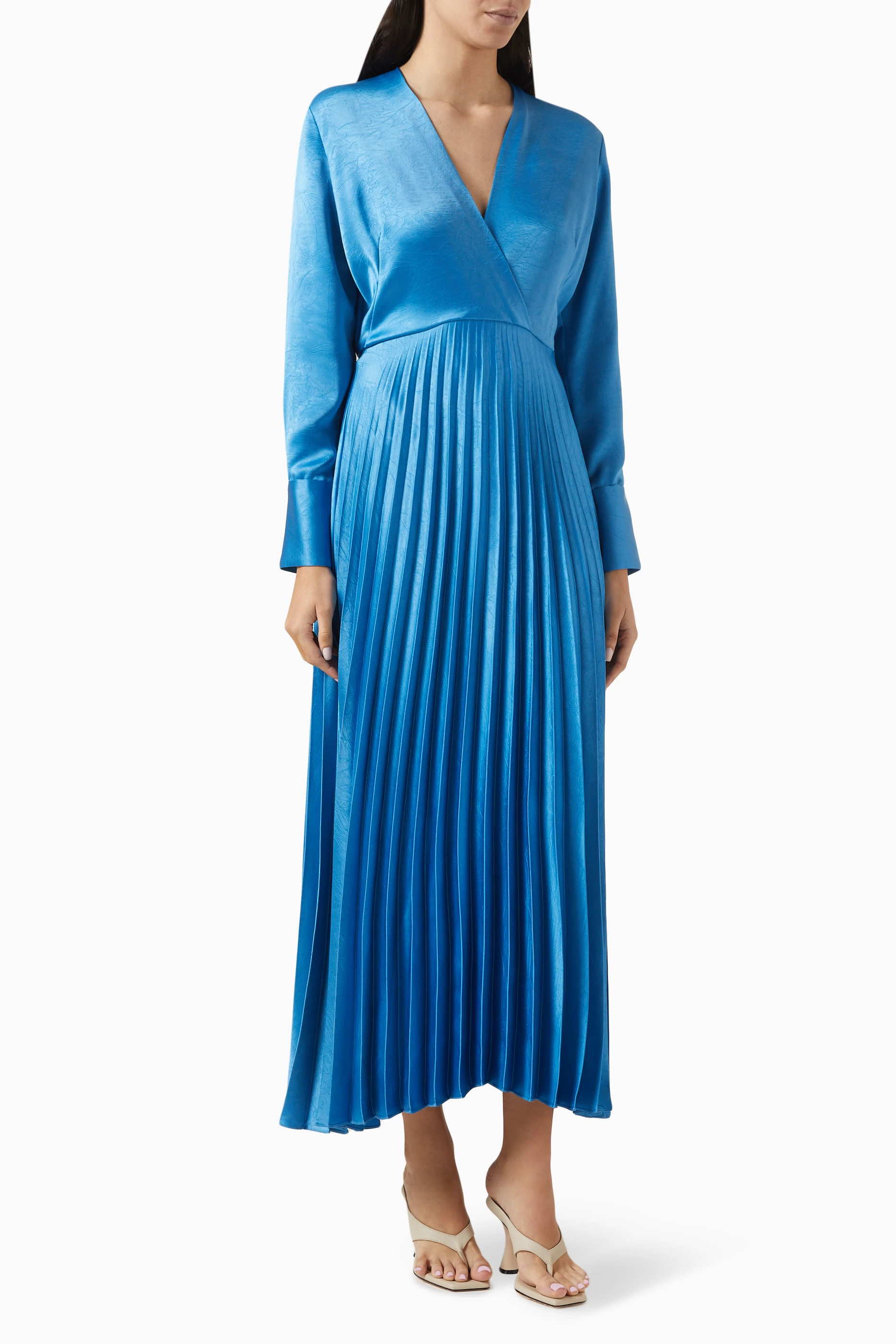 Pleated online maxi dress
