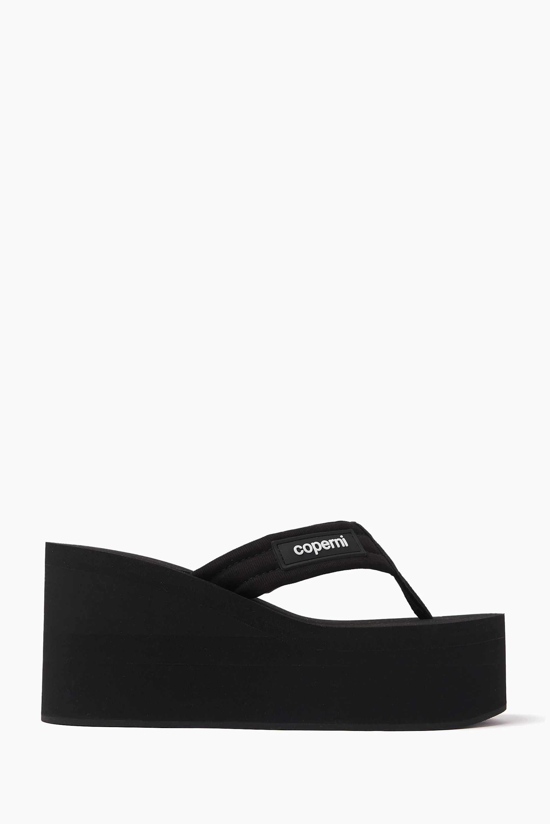 Buy Coperni Black Branded Wedge Sandals for Women in UAE Ounass