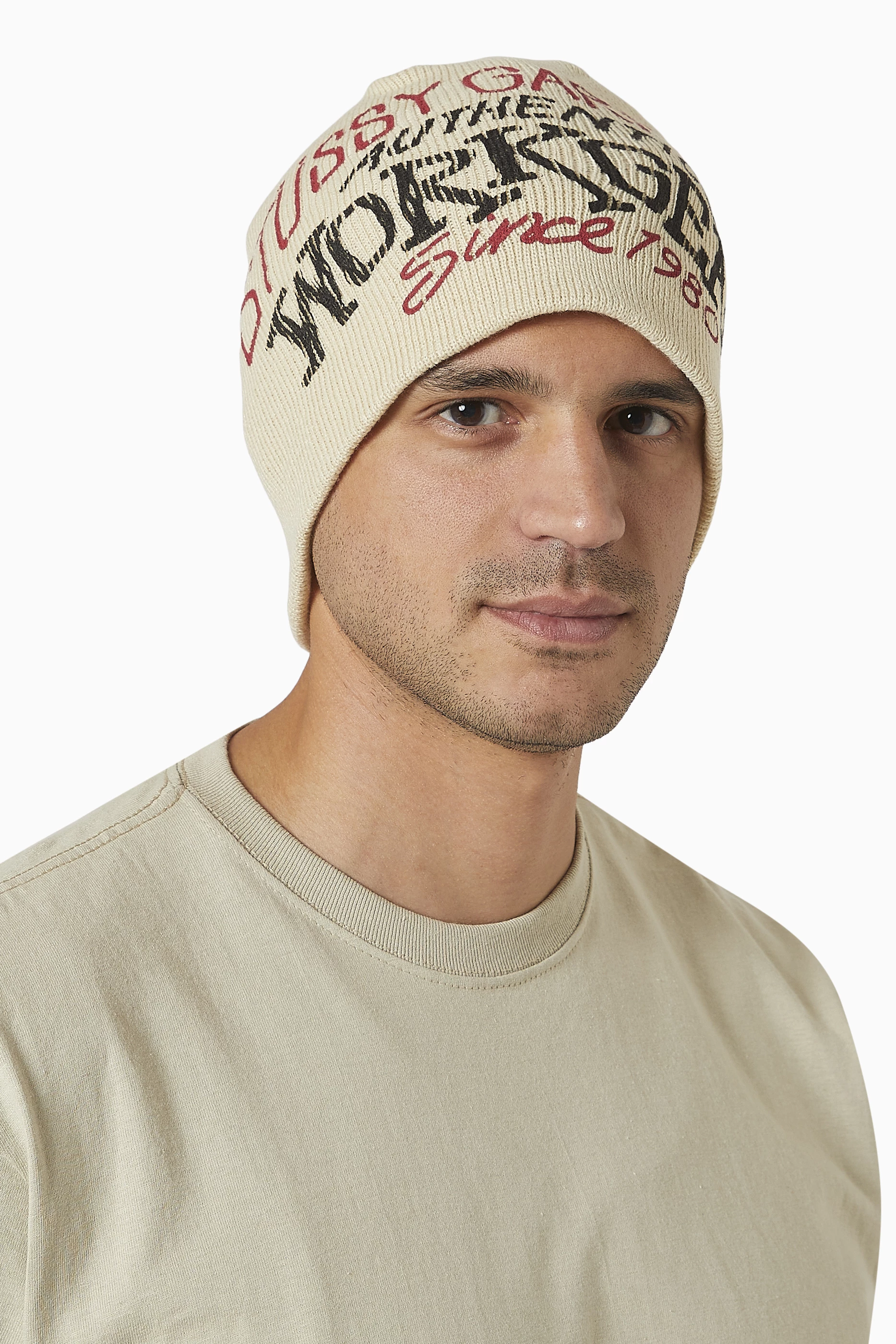 STUSSY WORKGEAR PRINT SKULLCAP BEANIE - 帽子