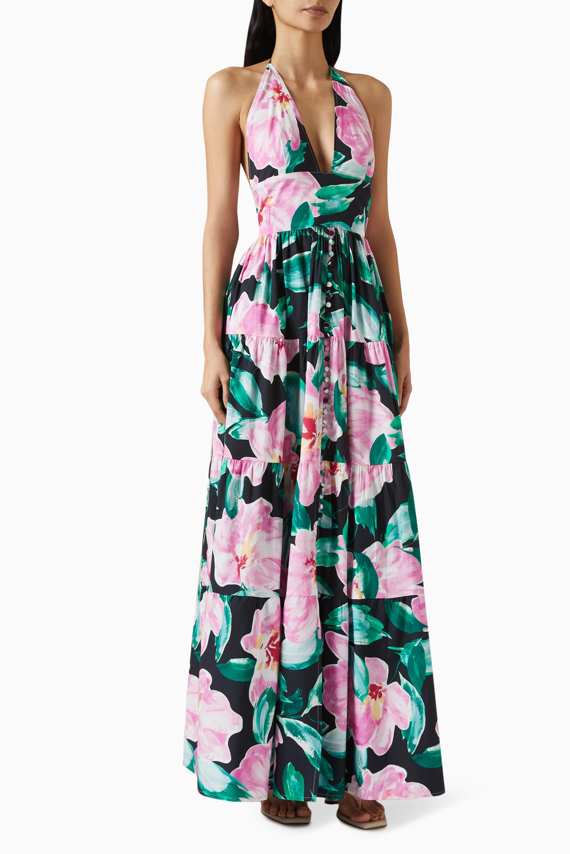 Buy Alexandra Miro Multicolour Celeste Maxi Dress in Cotton for
