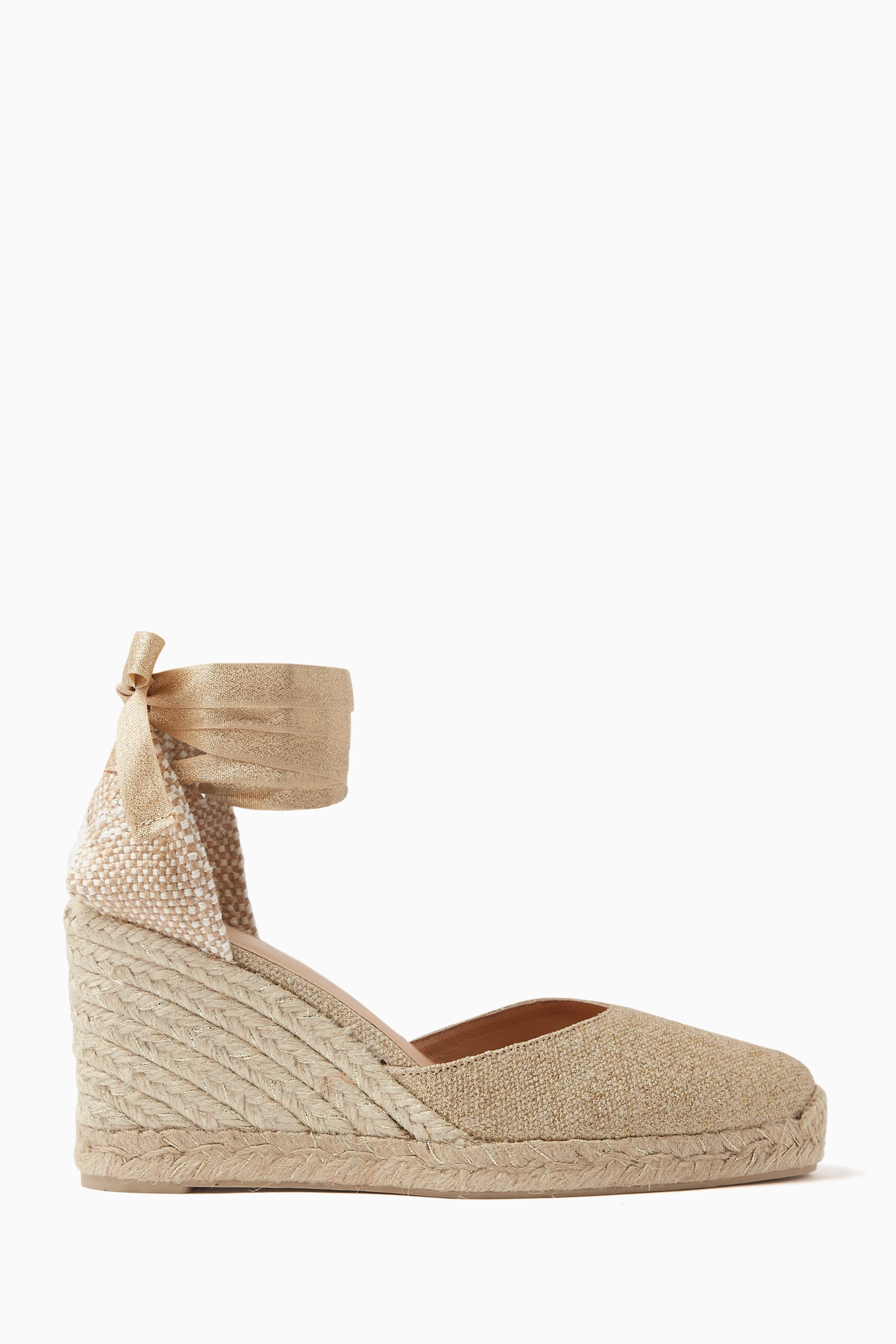 Buy Casta er Gold Carina 70 Espadrille Wedges in Canvas for Women in UAE Ounass