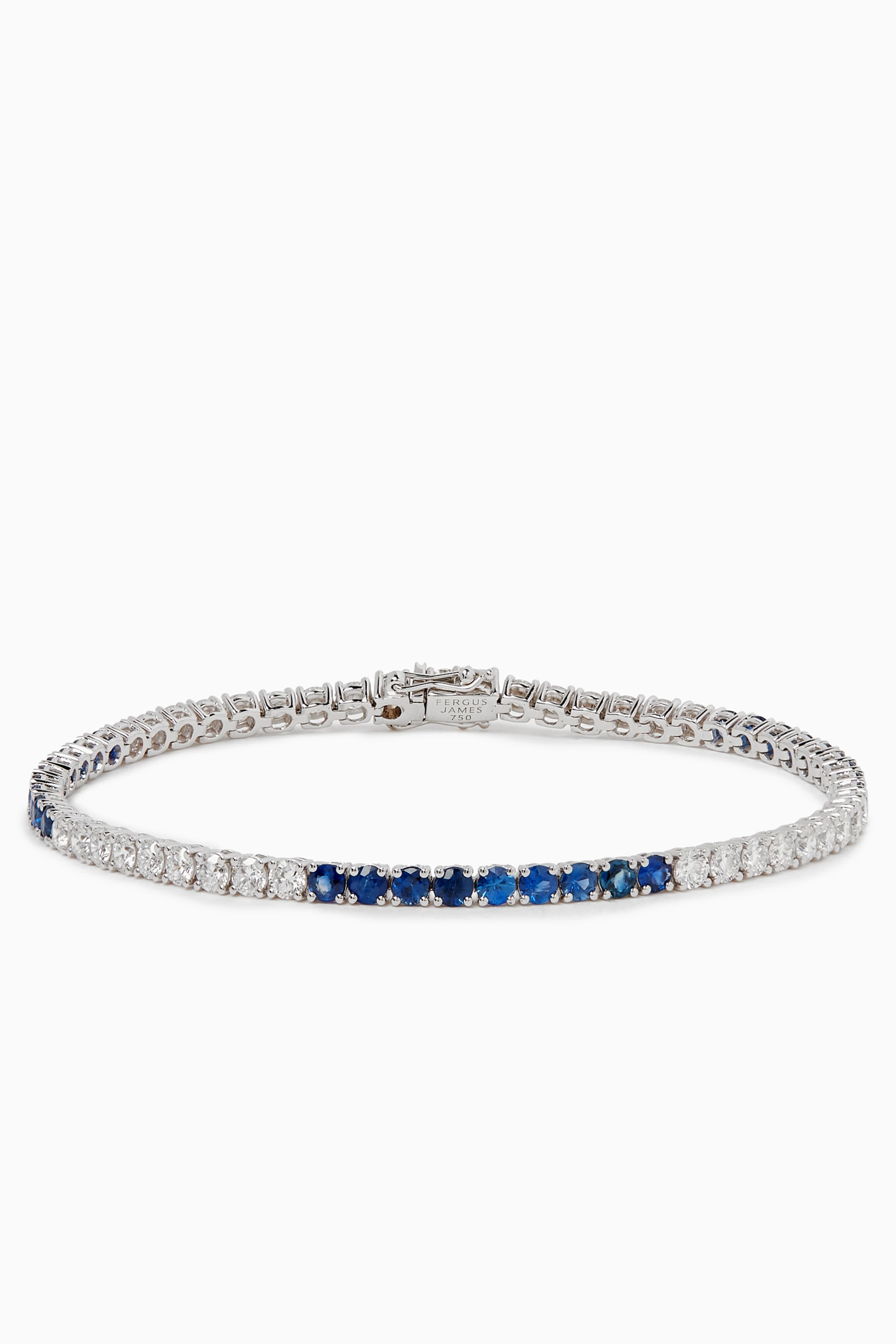Diamond and sapphire outlet tennis bracelet