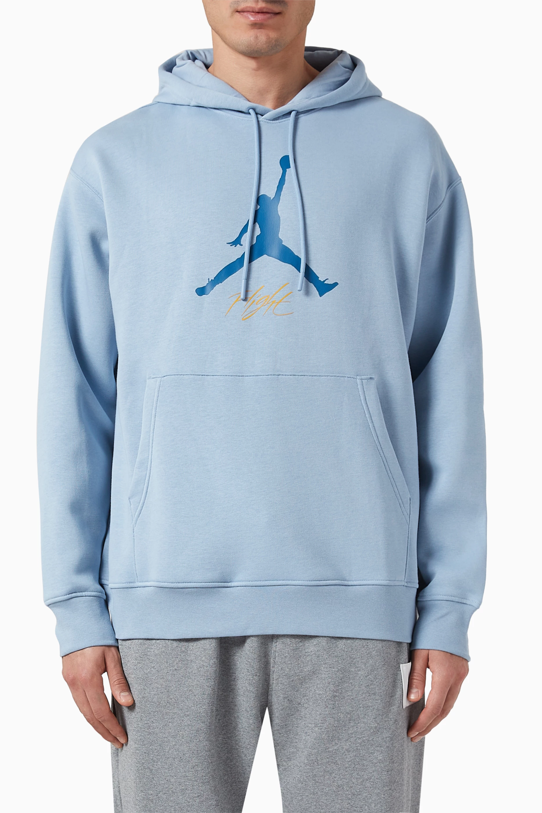 Buy Nike Blue Air Jordan Essential Hoodie in Cotton Fleece for Men