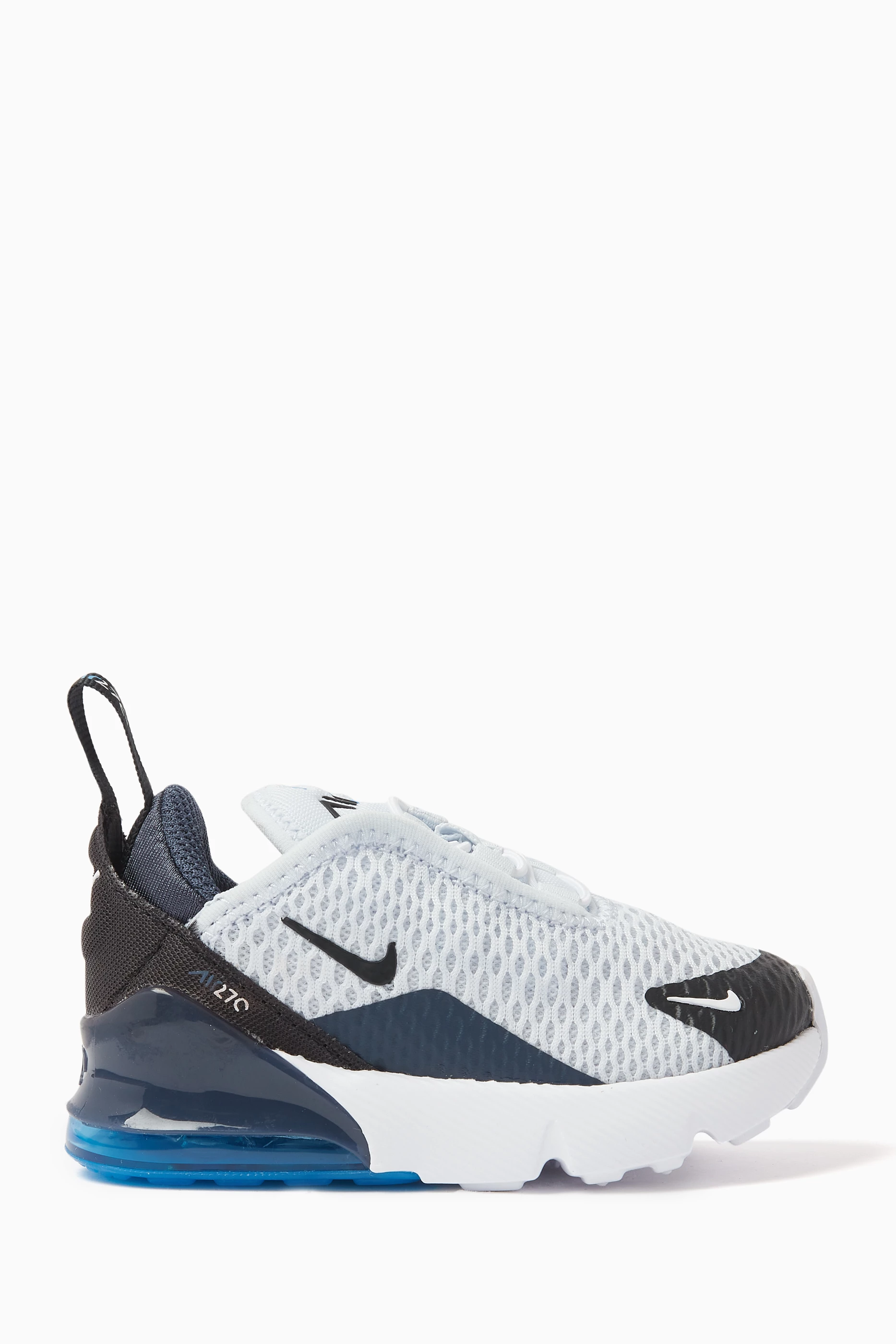 Buy Nike Grey Baby Air Max 270 Sneakers in Mesh for Baby Boys in