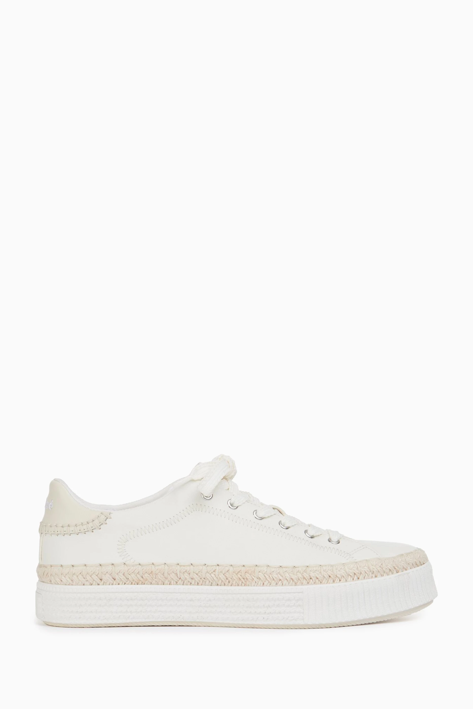 Buy Chlo White Telma Low top Sneakers in Leather for Women in UAE