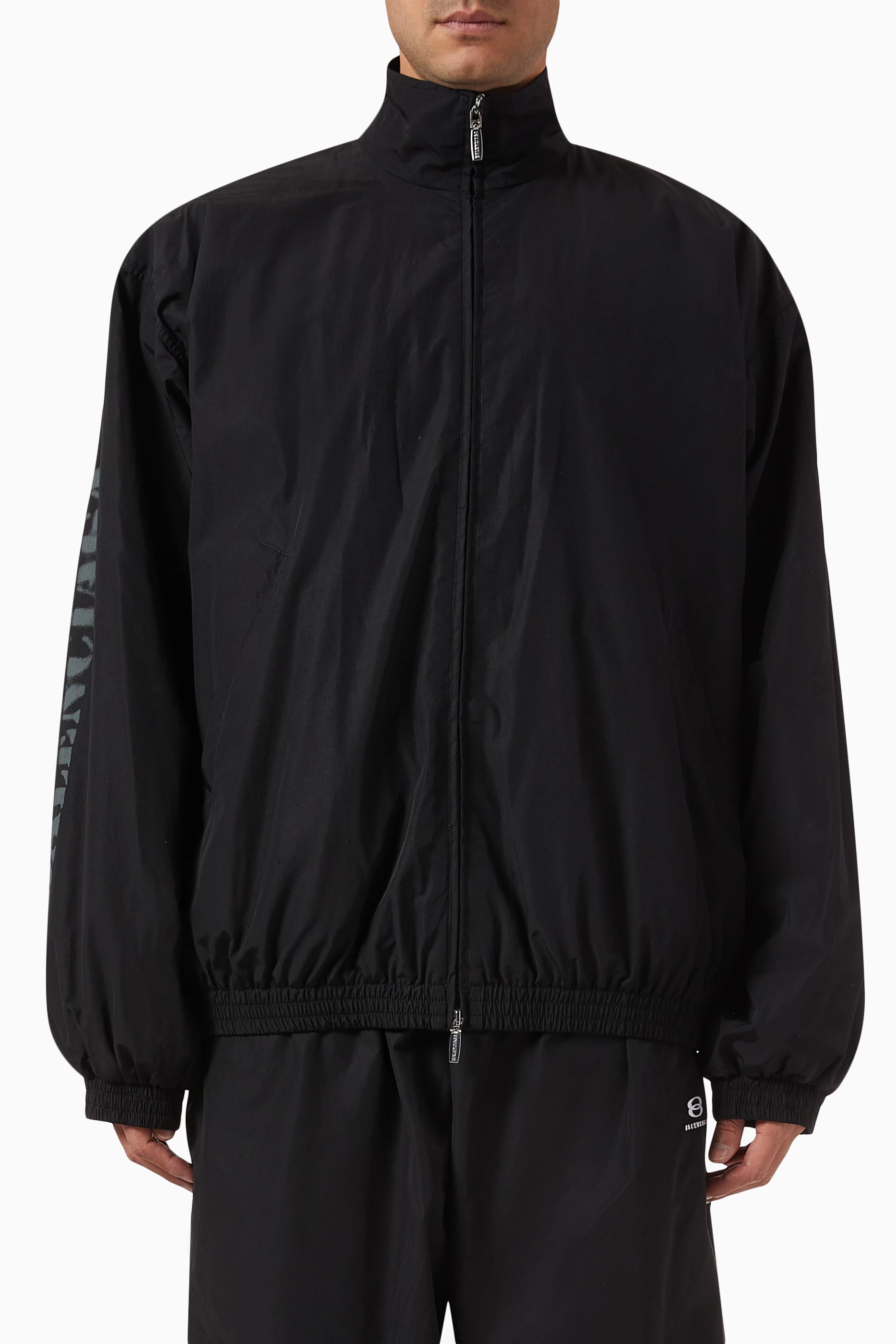 Balenciaga tracksuit nylon jacket logo discount