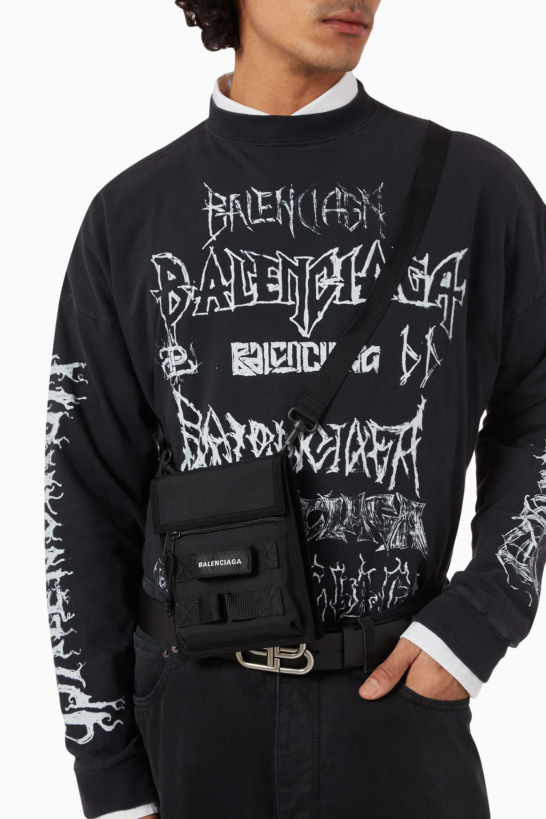 Balenciaga on sale neck pouch