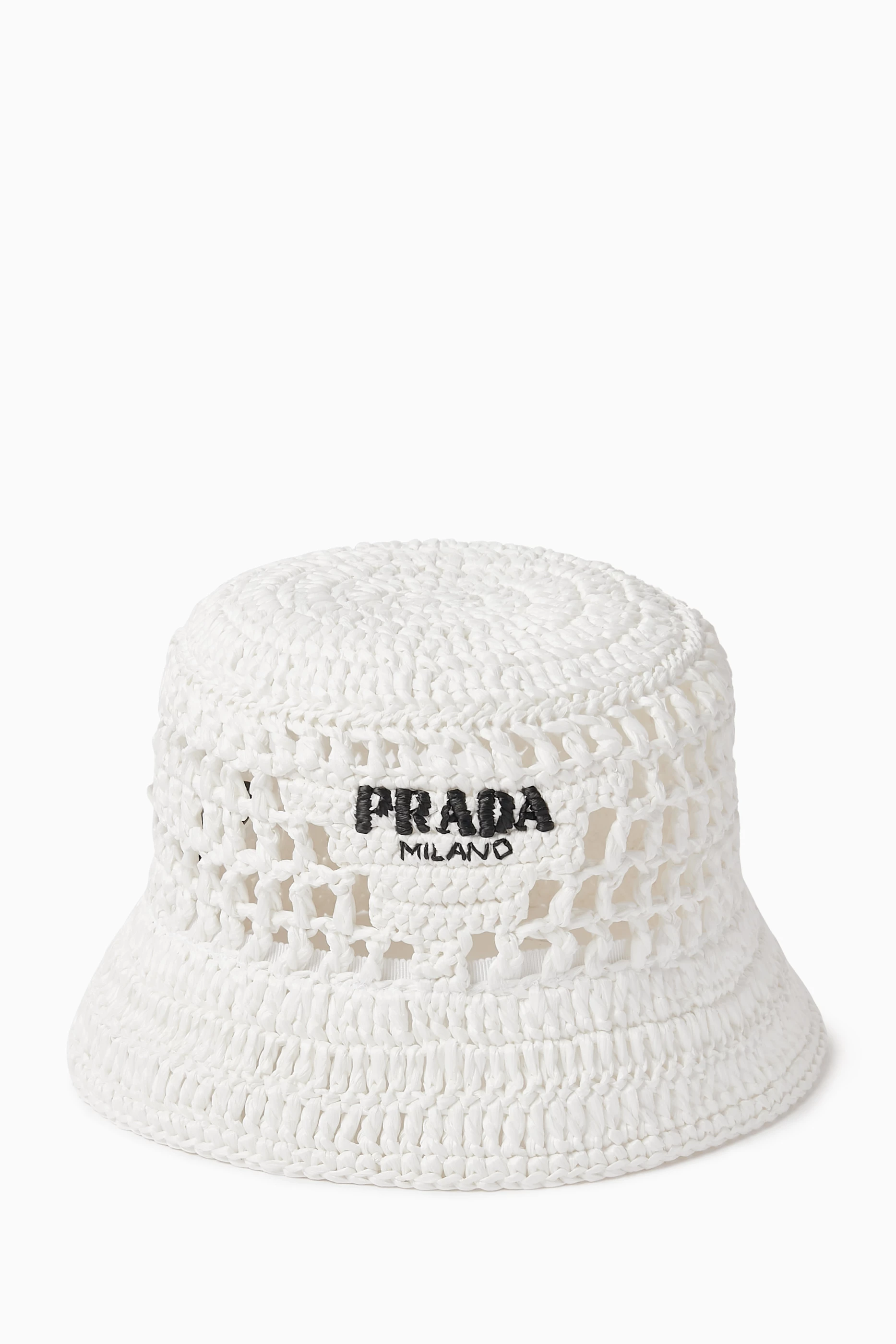 Prada logo shop bucket hat