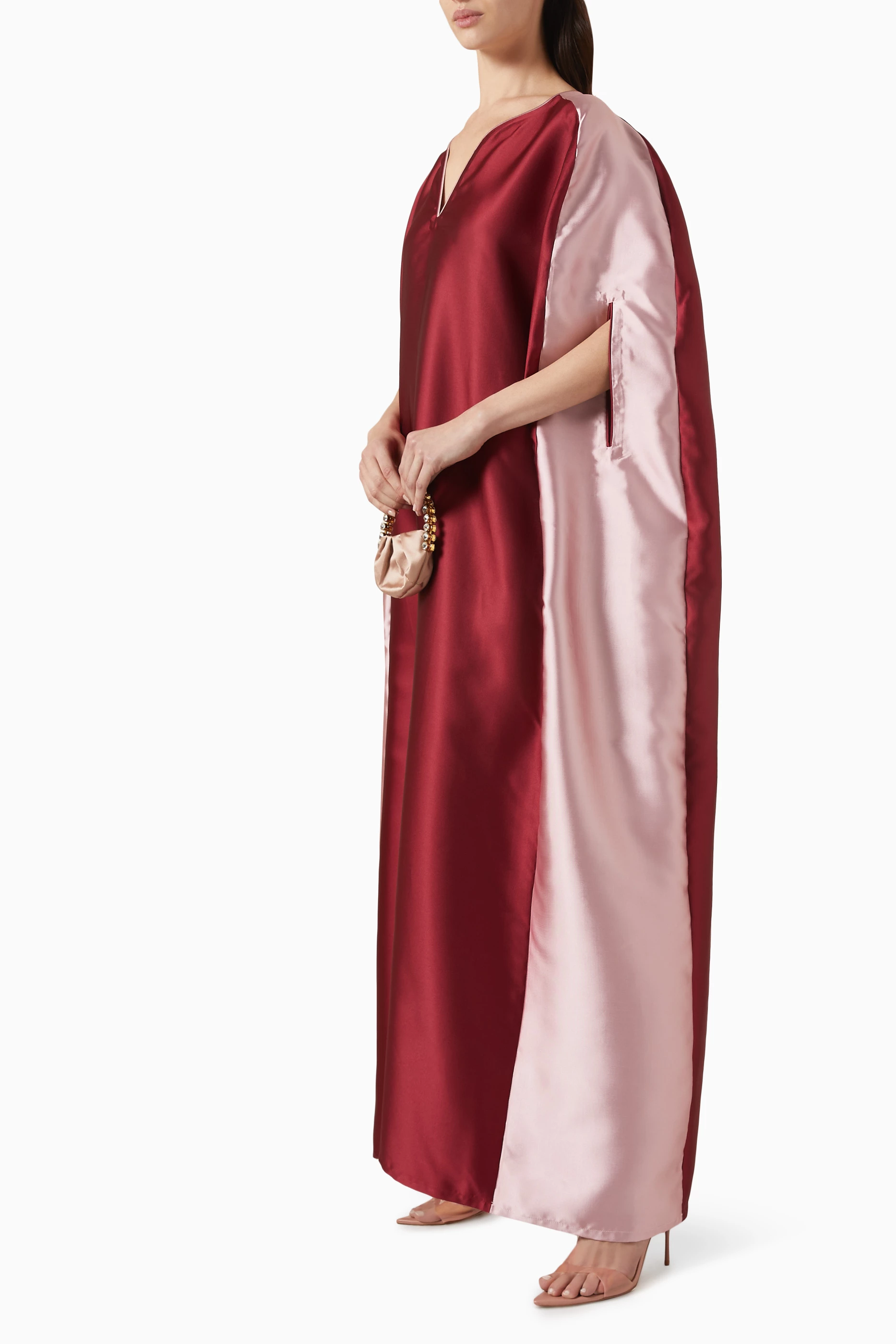 Only damen colorblock knit dress noos mahogany rosa grau clearance