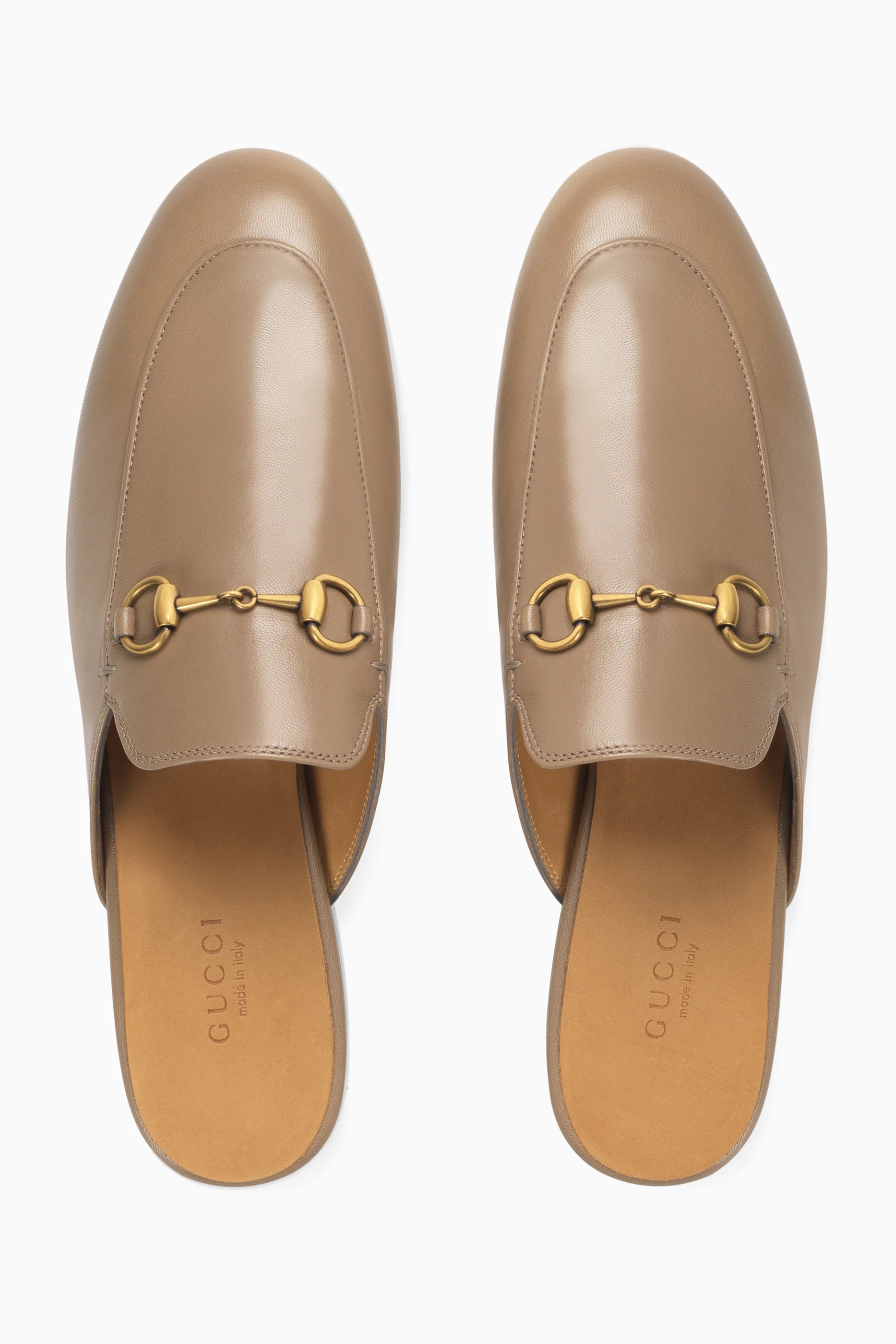 Buy Gucci Brown Princetown Mules in Leather for Women in UAE Ounass