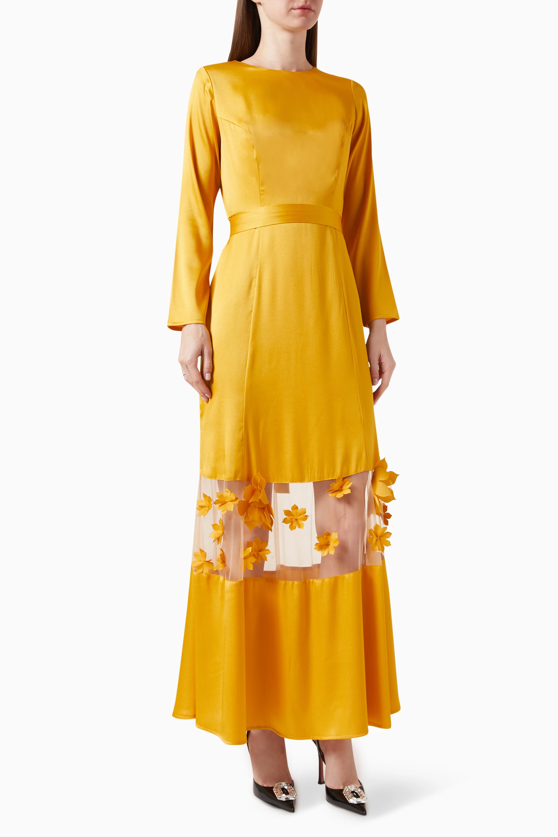 Orange and yellow dress sale