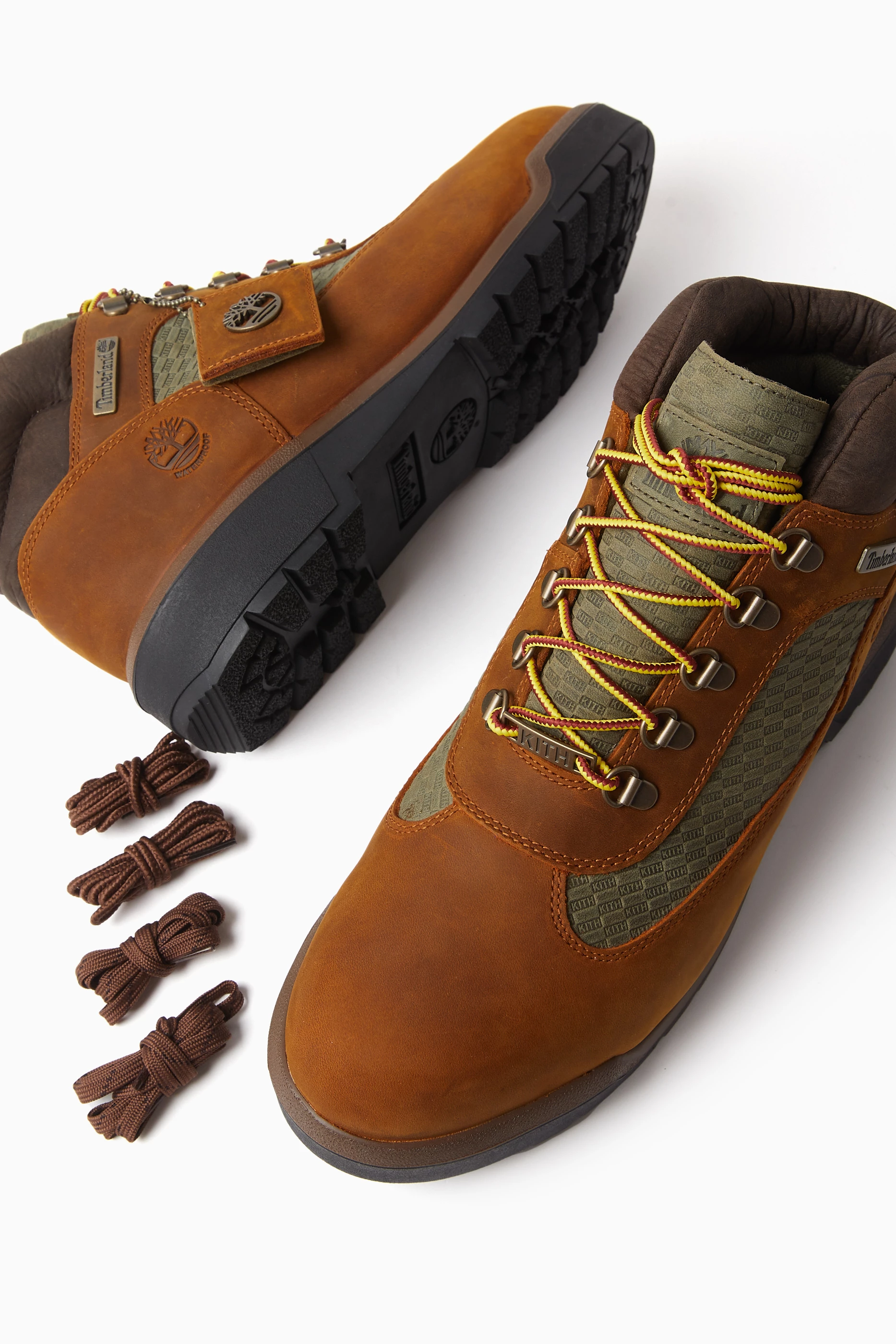 Buy Kith Multicolour x Timberland Field Boots in Leather for Men