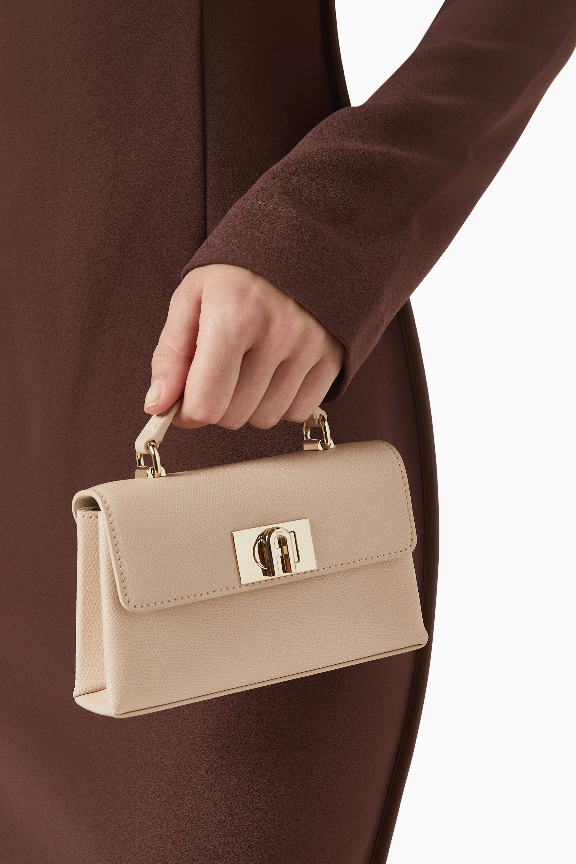 Buy Furla Pink Mini 1927 Top handle Bag in Leather for Women in