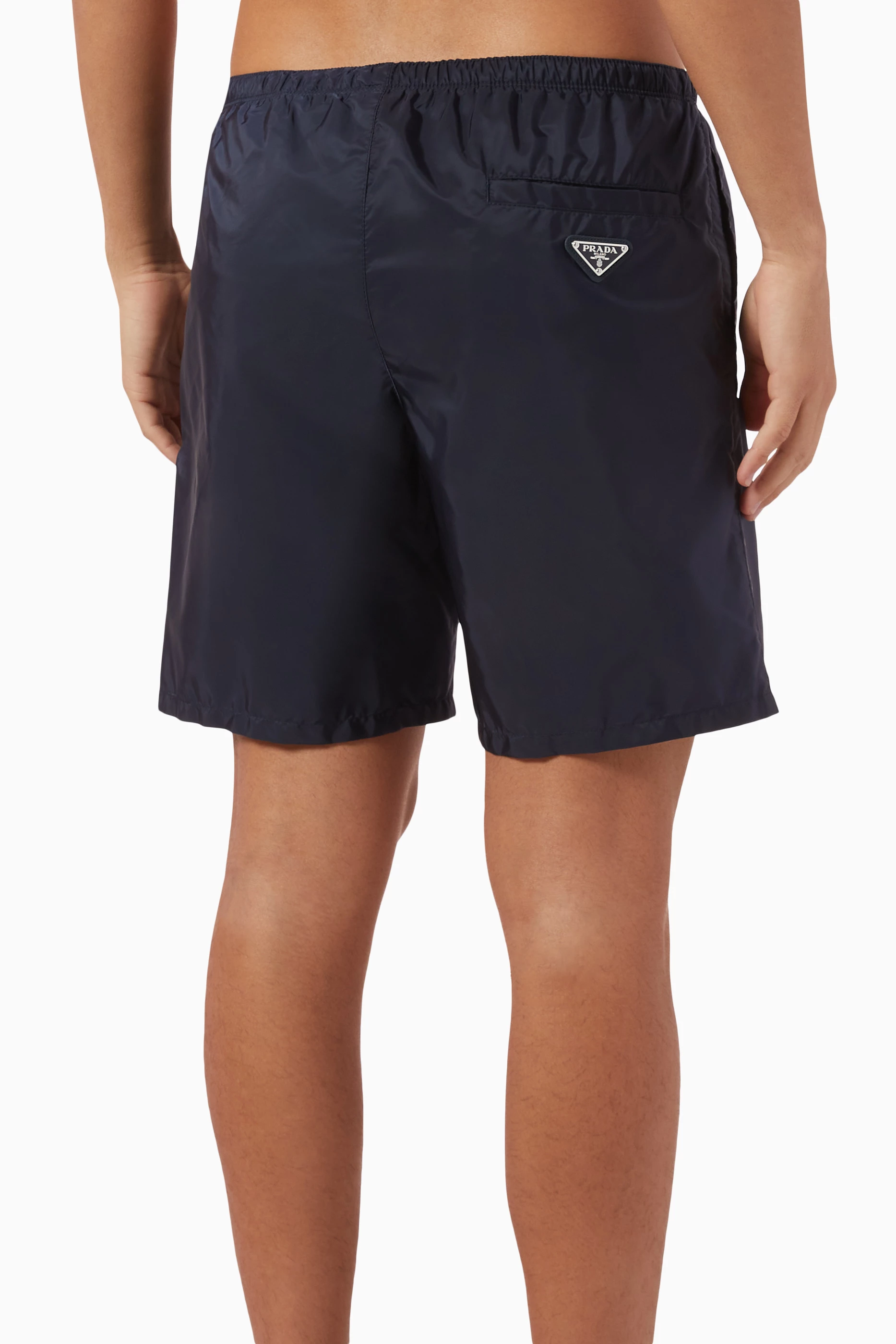 Buy Prada Blue Logo Swim Shorts in Re Nylon for Men in UAE Ounass