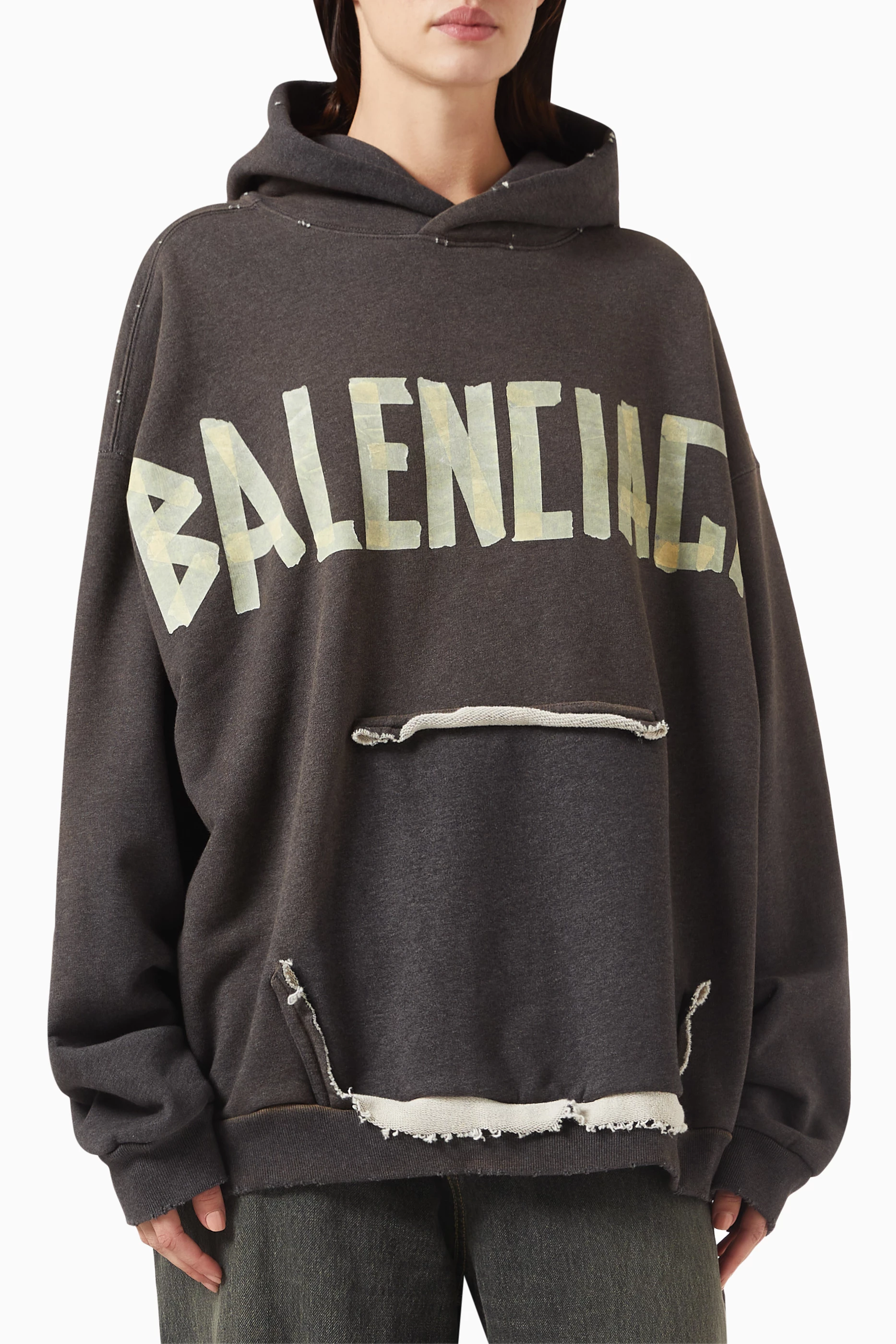 Balenciaga gray hoodie discount