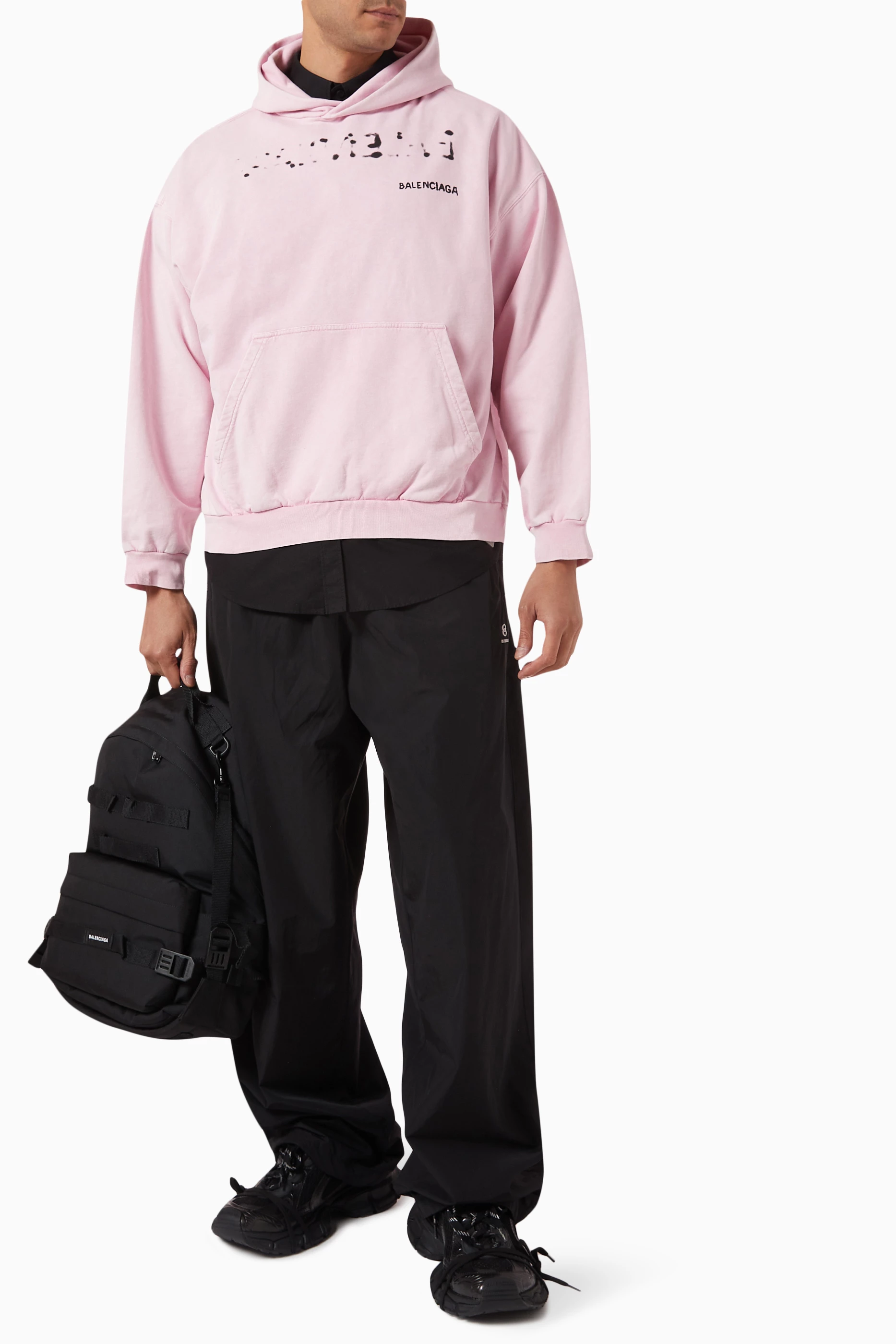 Balenciaga hoodie hot sale mens pink